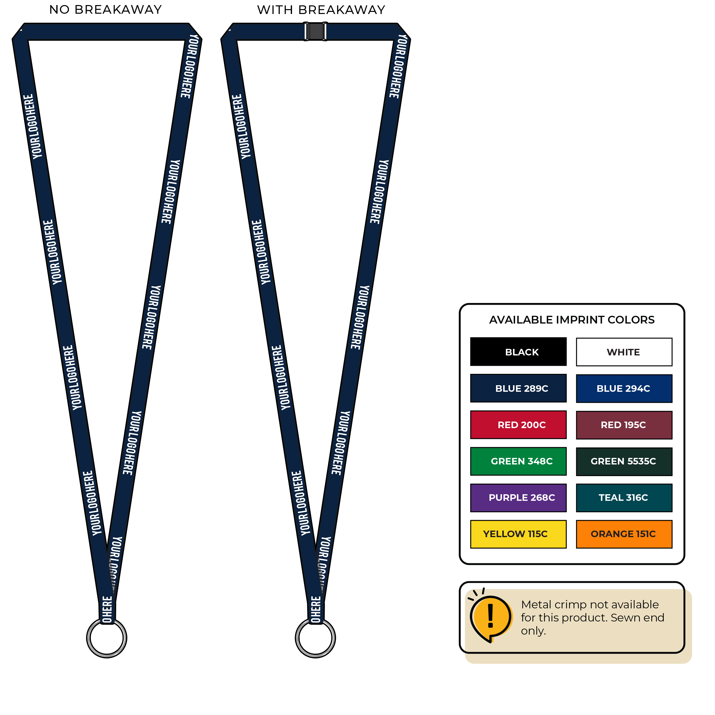 BH0017 | 3/8" EconoWeave Silkscreen Lanyards