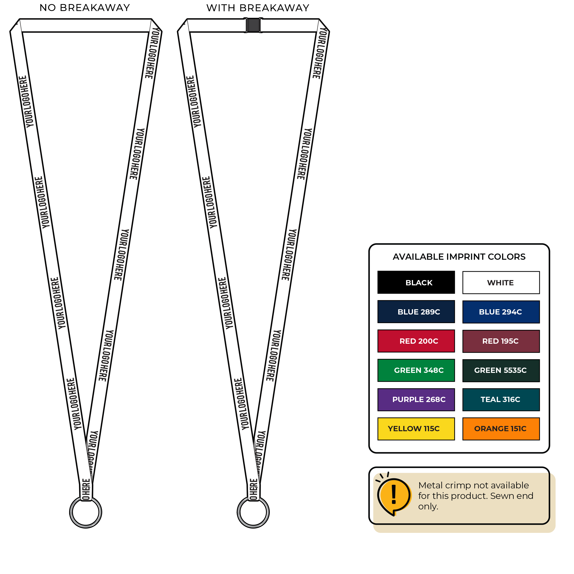 BH0017 | 3/8" EconoWeave Silkscreen Lanyards