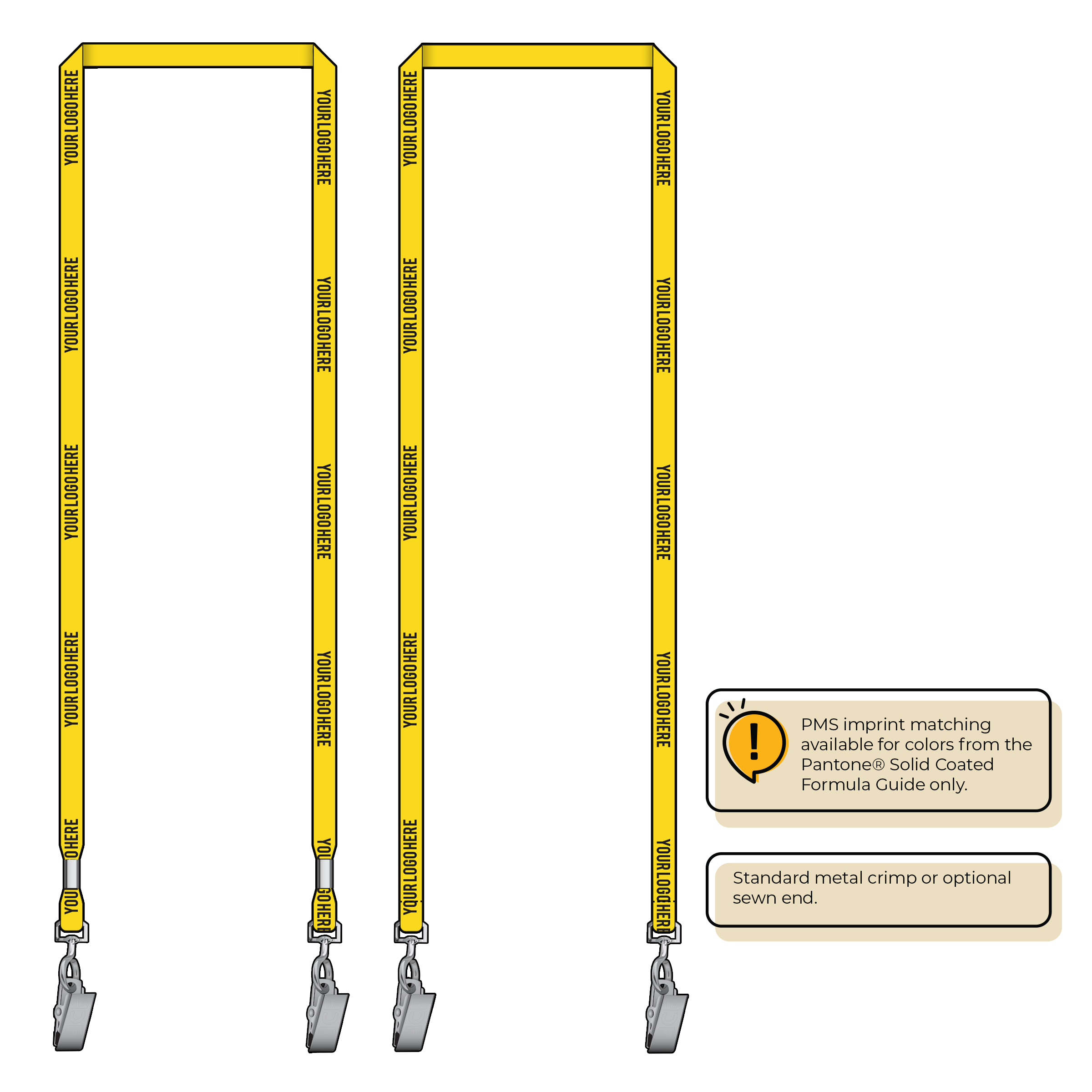 BH0011 | 3/8" MicroWeave Silkscreen Lanyards :: DOUBLE ENDED