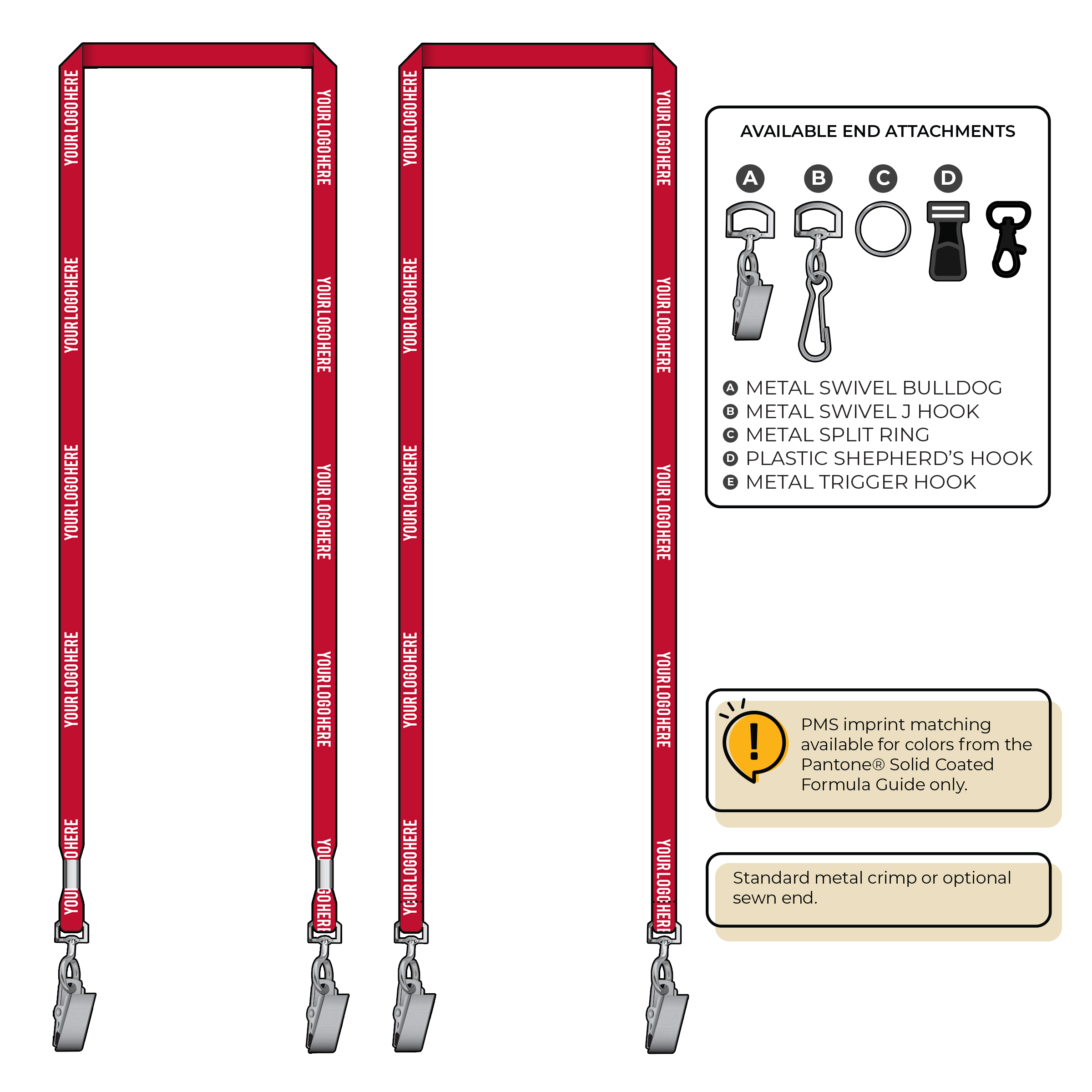 BHML3 | 3/8" Anti-Microbial Silkscreen Lanyards