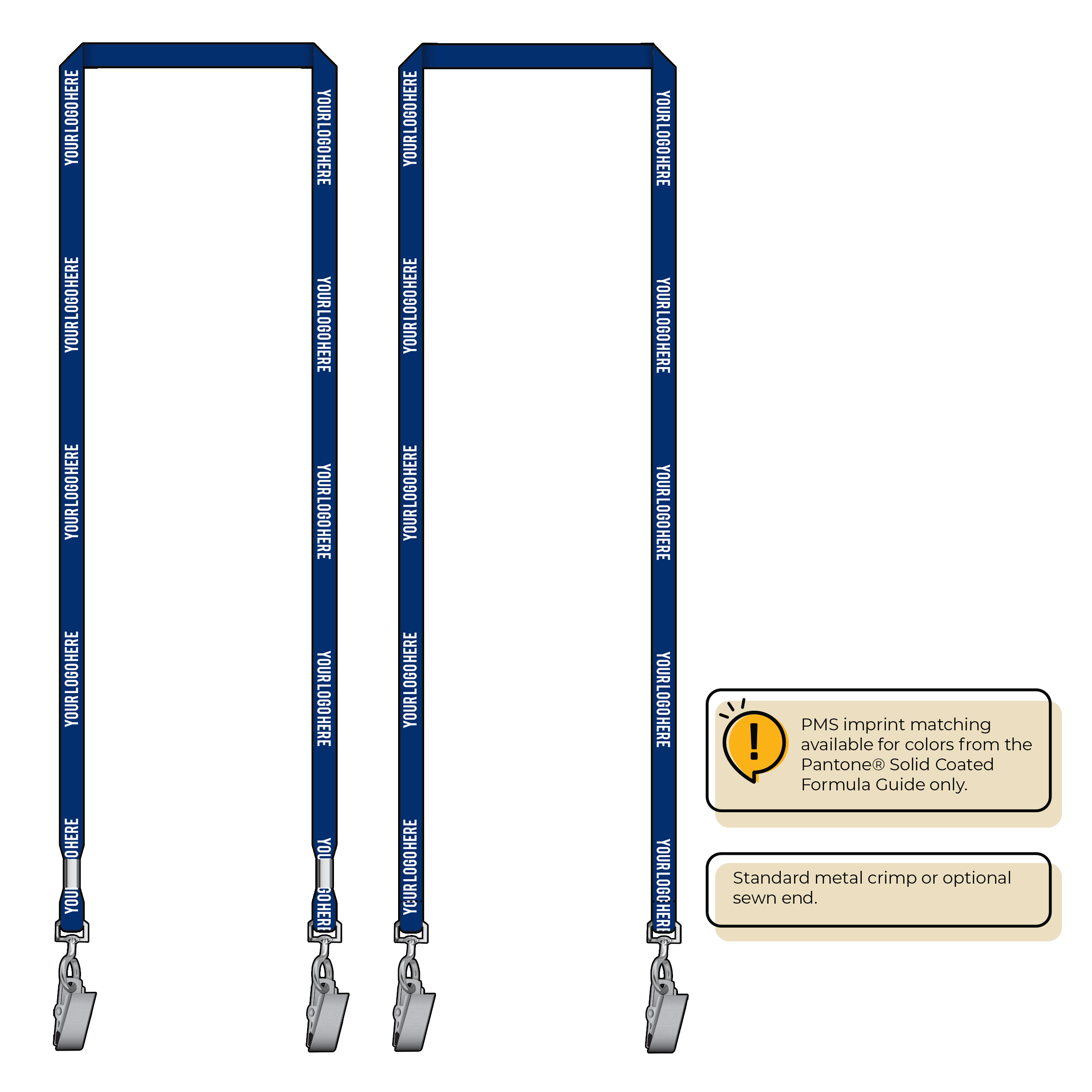 BH0011 | 3/8" MicroWeave Silkscreen Lanyards :: DOUBLE ENDED