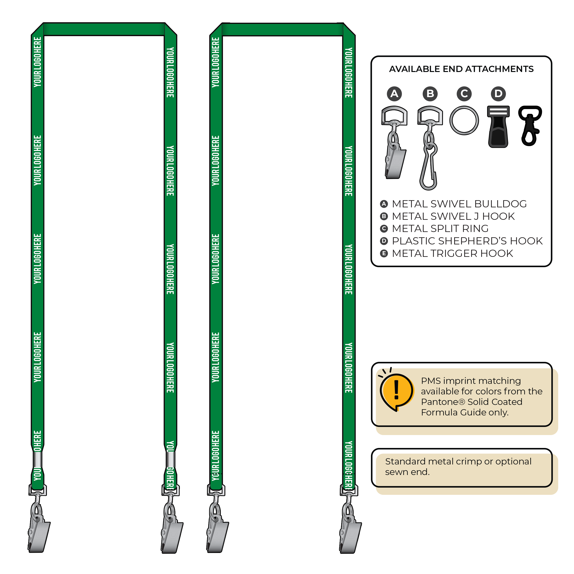 BHML3 | 3/8" Anti-Microbial Silkscreen Lanyards