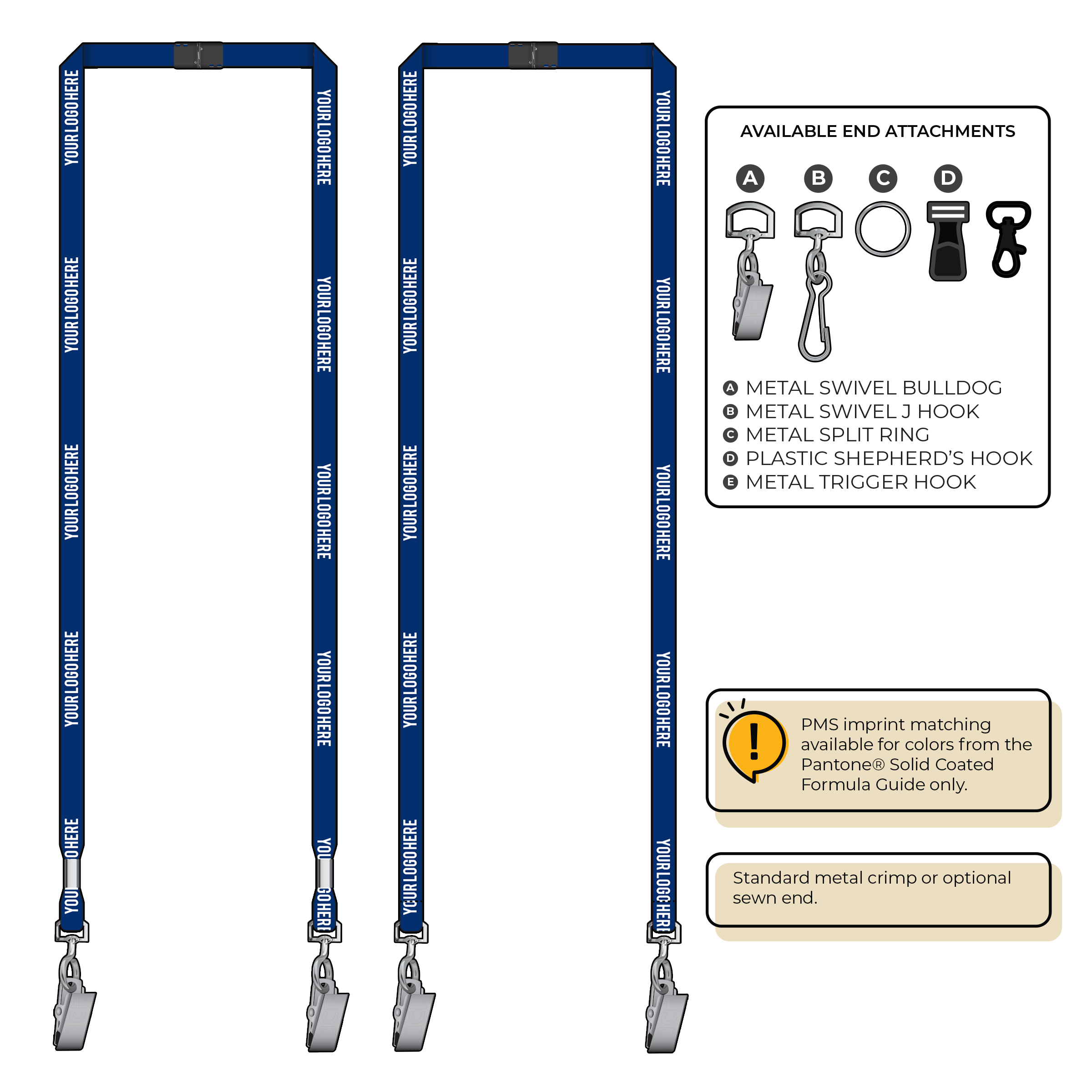 BHML3 | 3/8" Anti-Microbial Silkscreen Lanyards