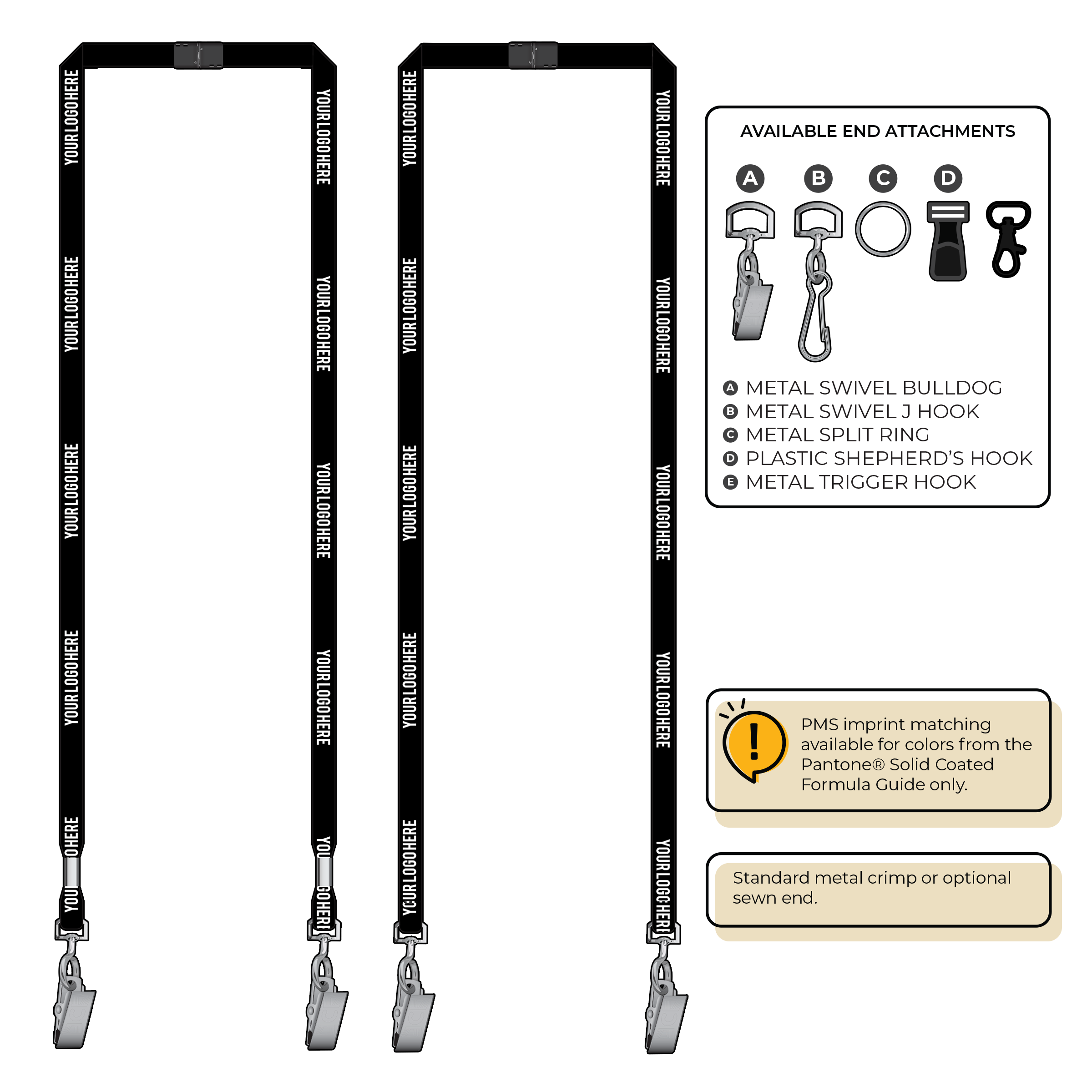 BHML3 | 3/8" Anti-Microbial Silkscreen Lanyards