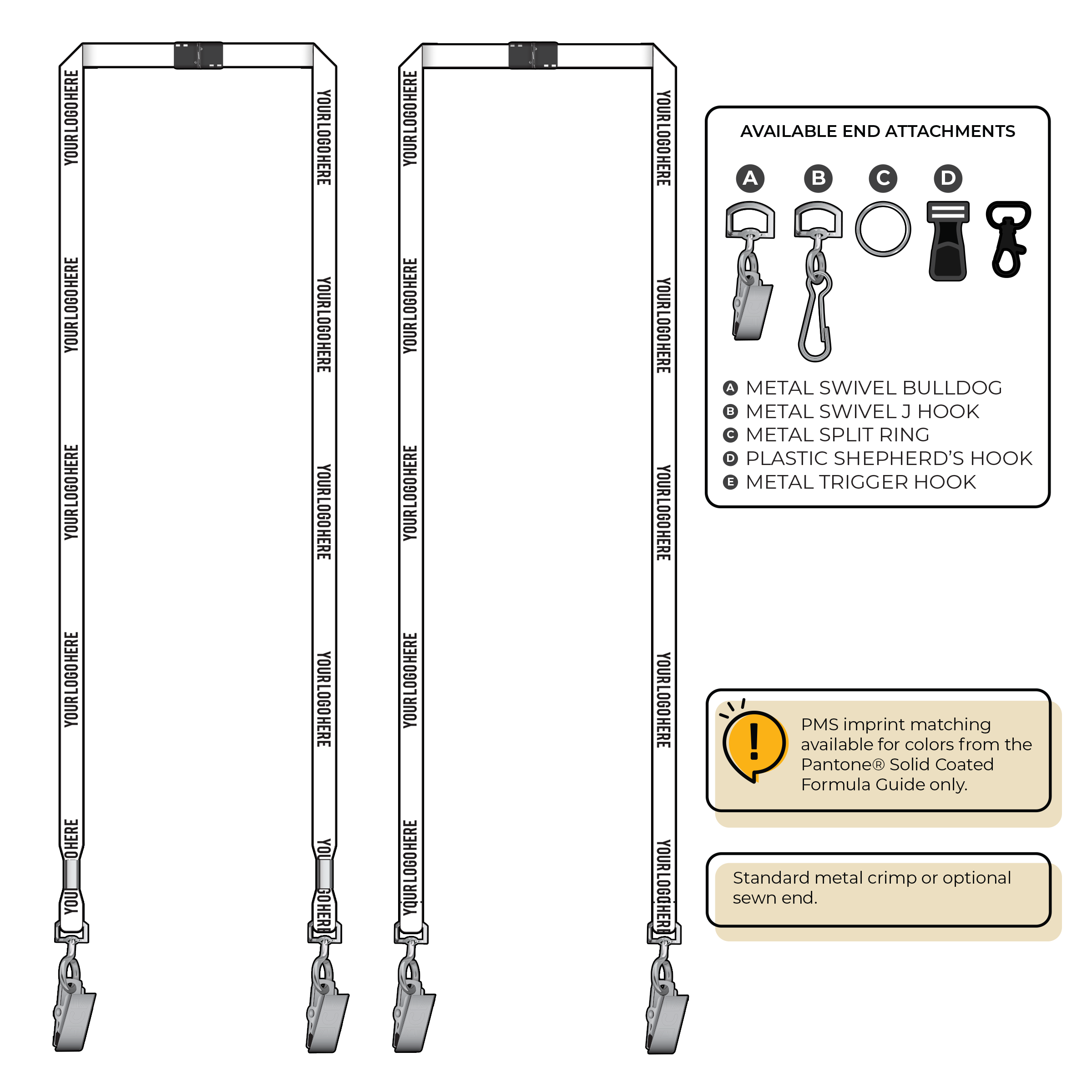 BHML3 | 3/8" Anti-Microbial Silkscreen Lanyards