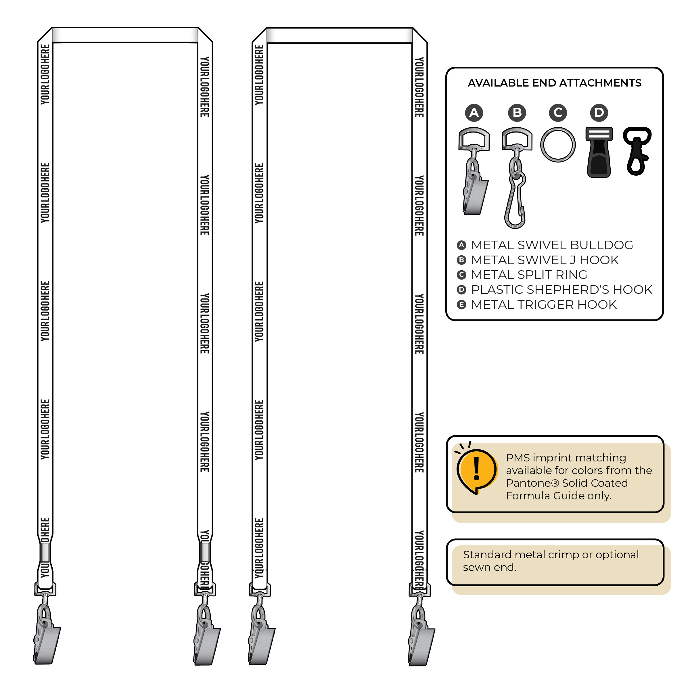 BHML3 | 3/8" Anti-Microbial Silkscreen Lanyards