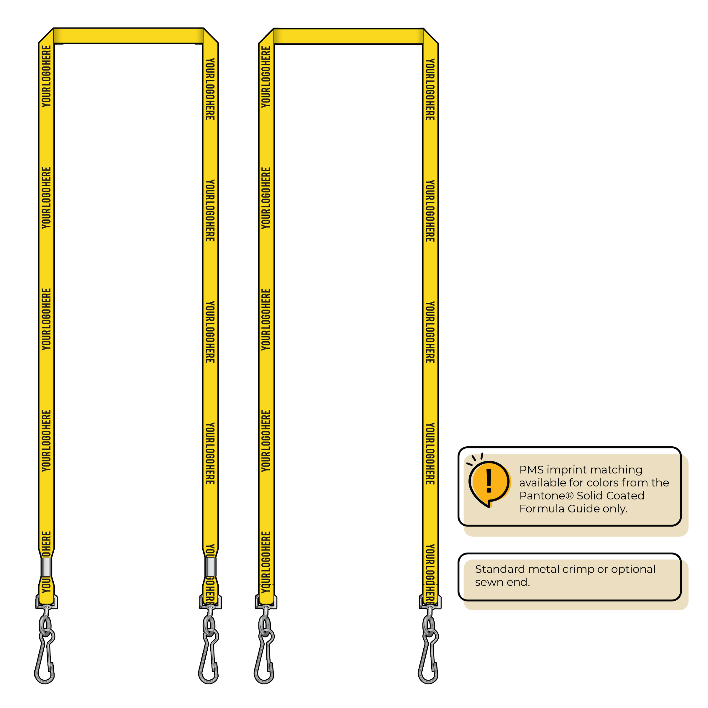 BH0011 | 3/8" MicroWeave Silkscreen Lanyards :: DOUBLE ENDED