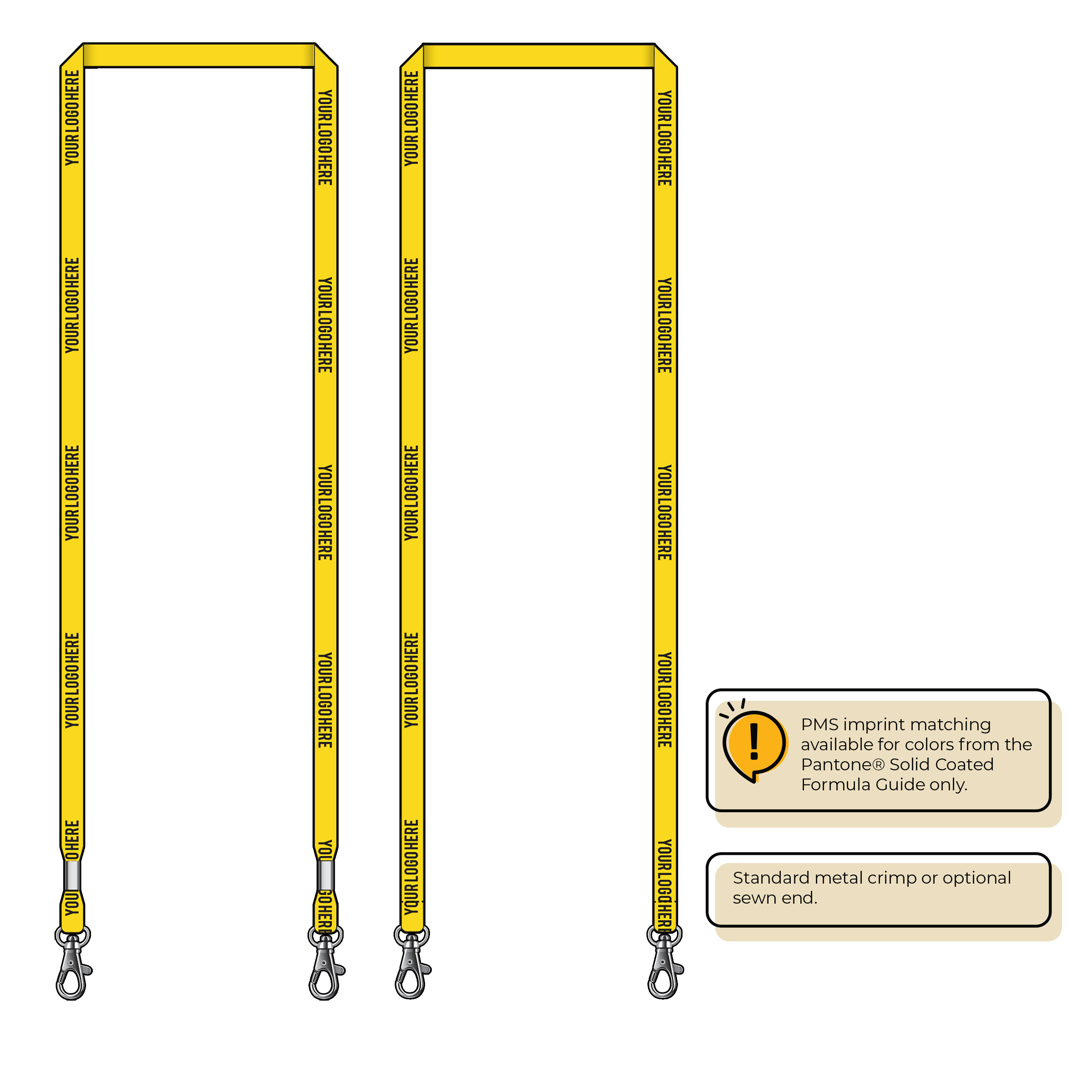 BH0011 | 3/8" MicroWeave Silkscreen Lanyards :: DOUBLE ENDED