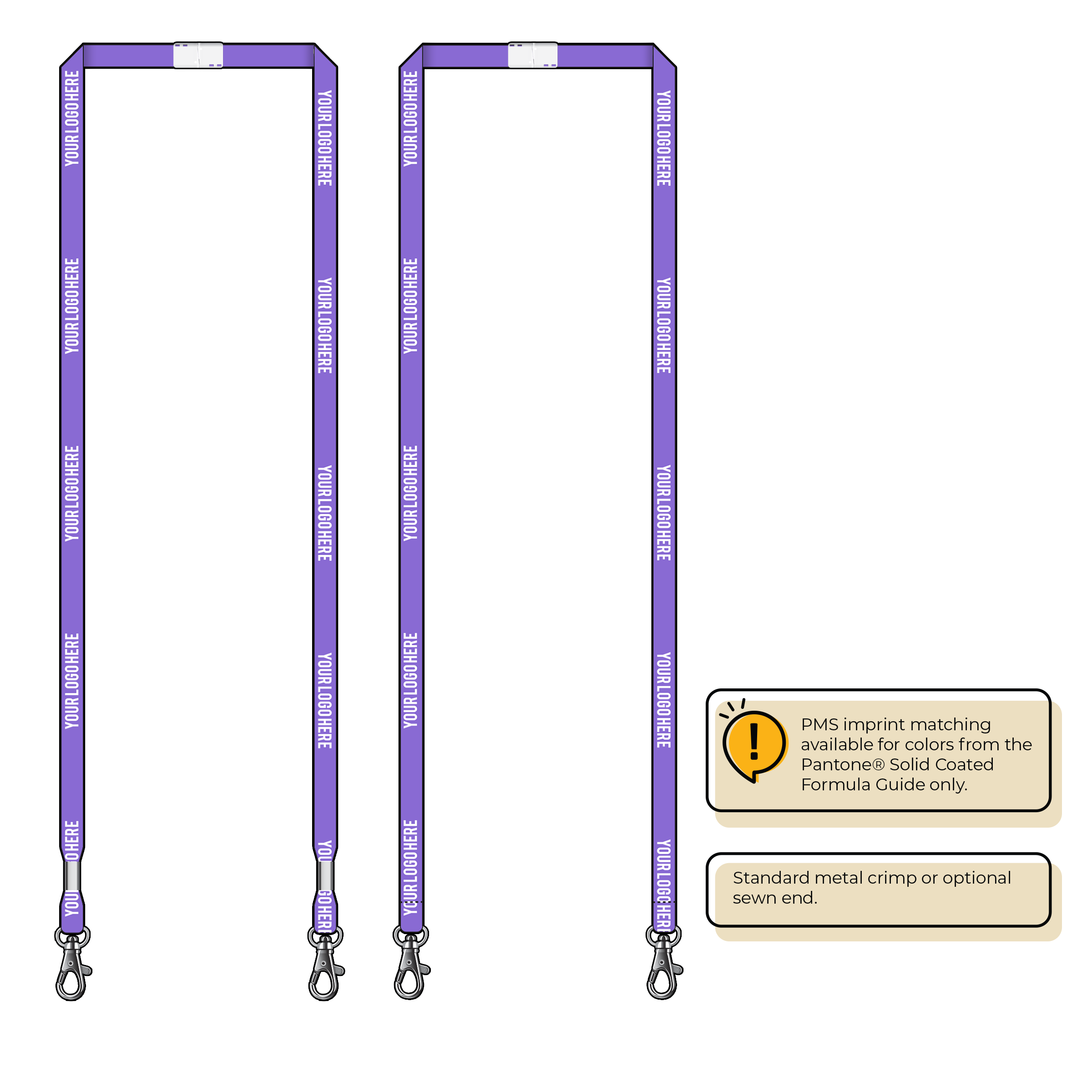 BHN011 | 3/8" Neon MicroWeave Silkscreen Lanyards :: DOUBLE ENDED