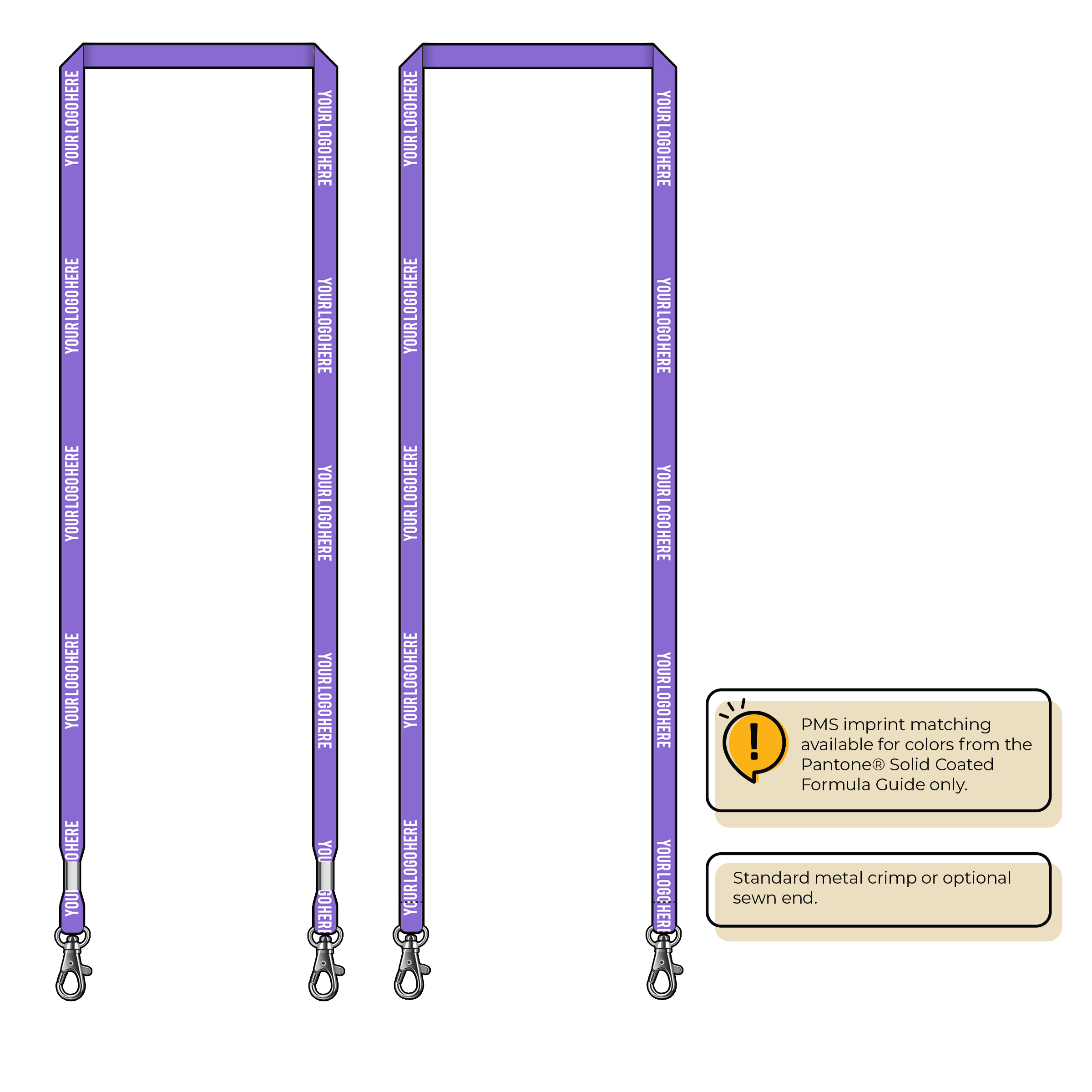 BHN011 | 3/8" Neon MicroWeave Silkscreen Lanyards :: DOUBLE ENDED