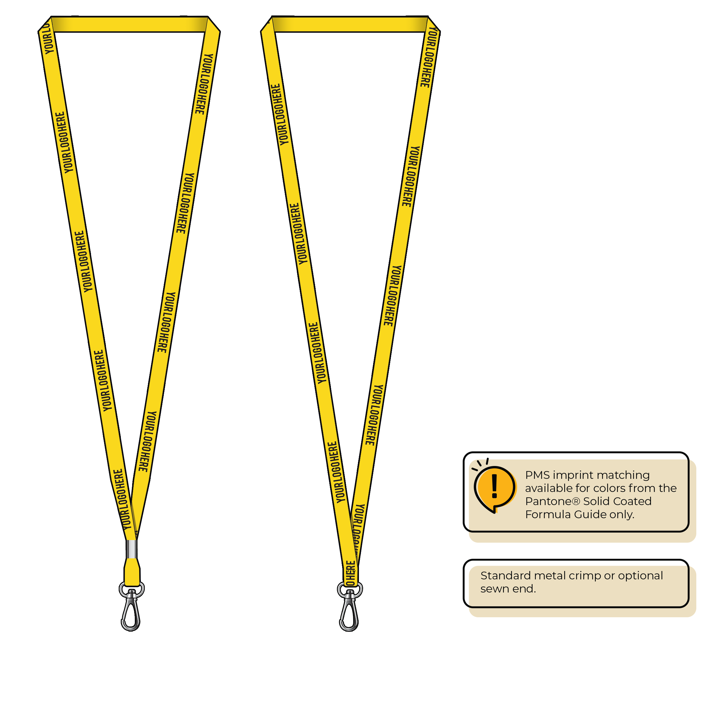 BH0011 | 3/8" MicroWeave Silkscreen Lanyards :: NON-STANDARD END ATTACHMENTS