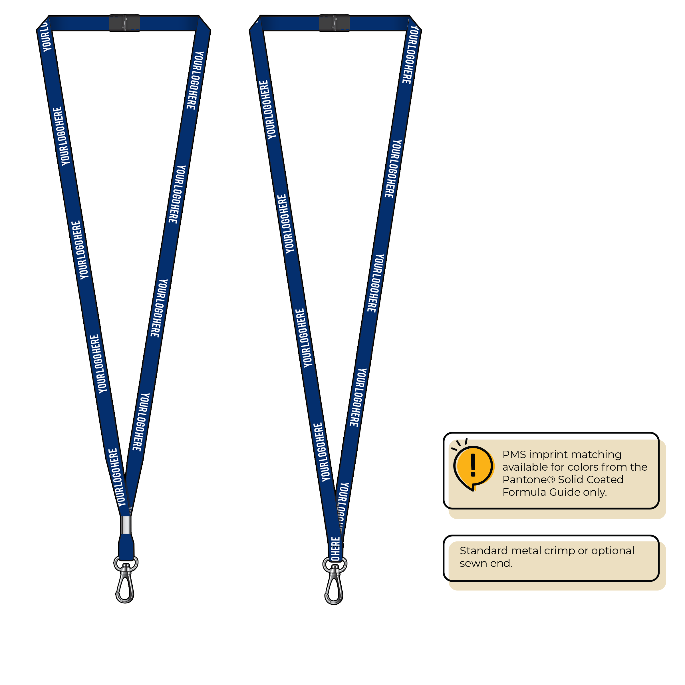 BH0011 | 3/8" MicroWeave Silkscreen Lanyards :: NON-STANDARD END ATTACHMENTS