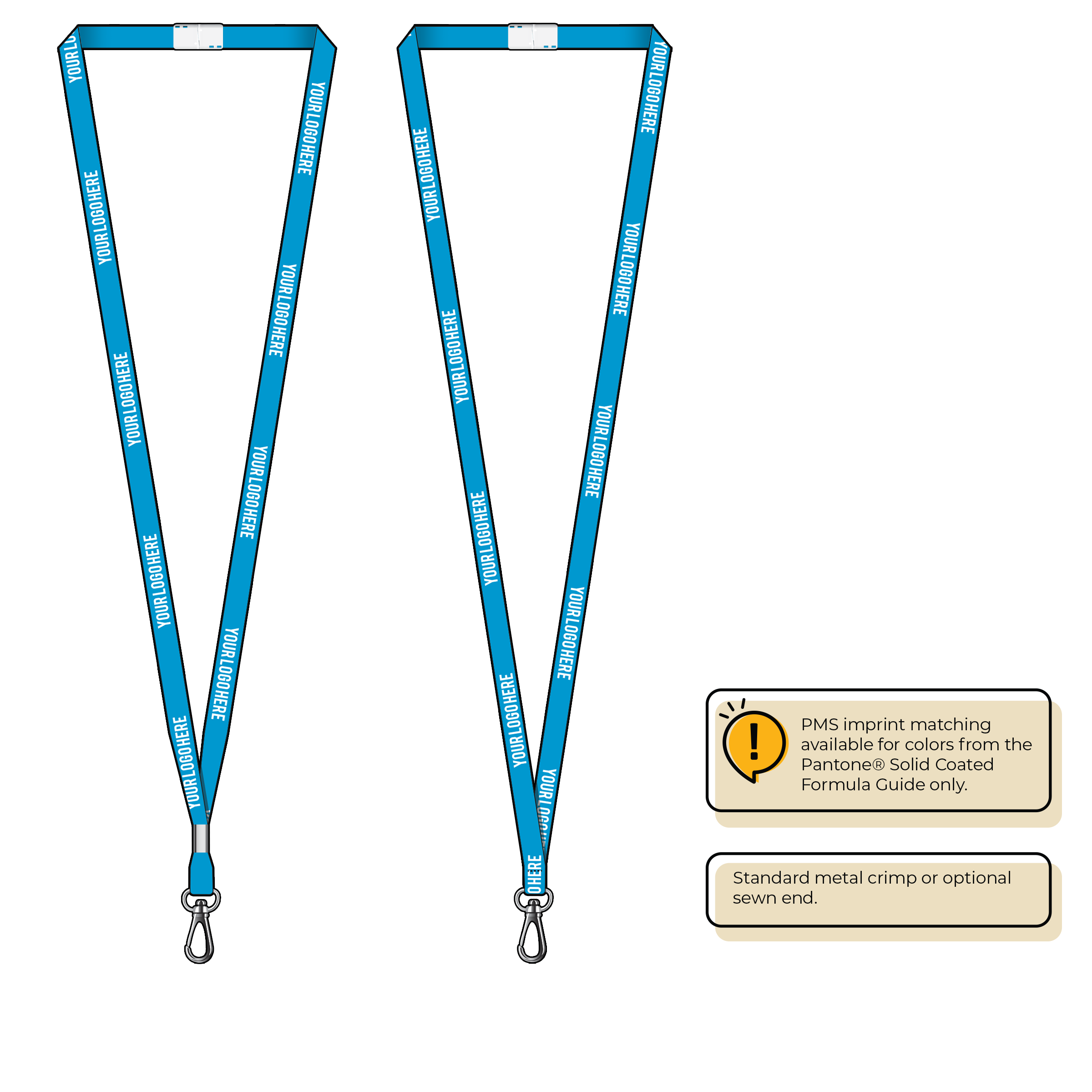 BHN011 | 3/8" Neon MicroWeave Silkscreen Lanyards :: NON-STANDARD END ATTACHMENTS