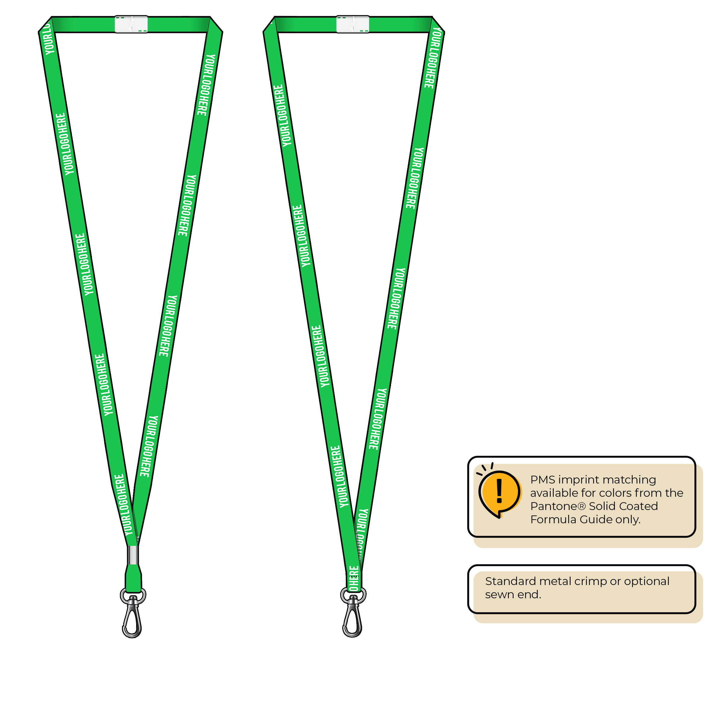 BHN011 | 3/8" Neon MicroWeave Silkscreen Lanyards :: NON-STANDARD END ATTACHMENTS