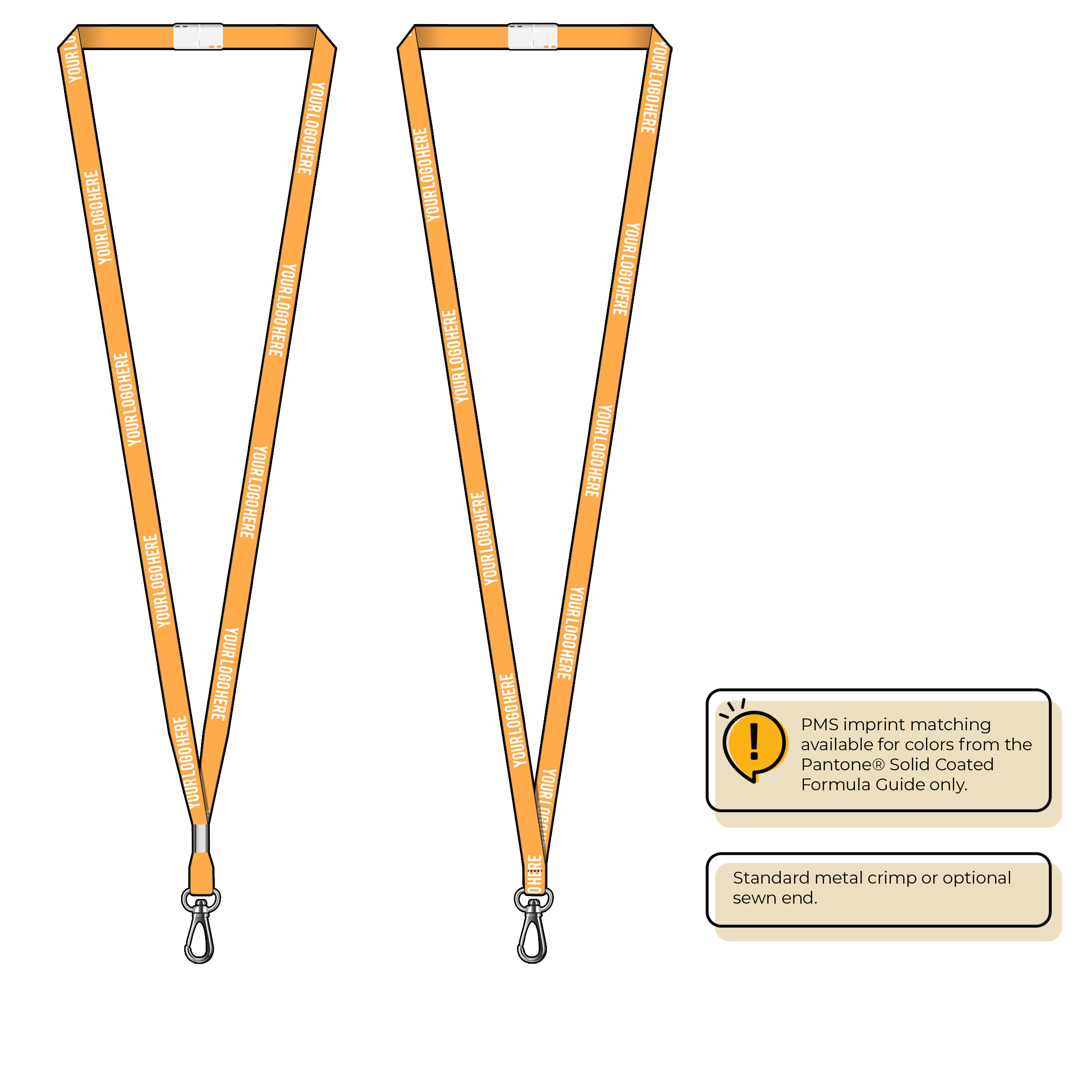 BHN011 | 3/8" Neon MicroWeave Silkscreen Lanyards :: NON-STANDARD END ATTACHMENTS