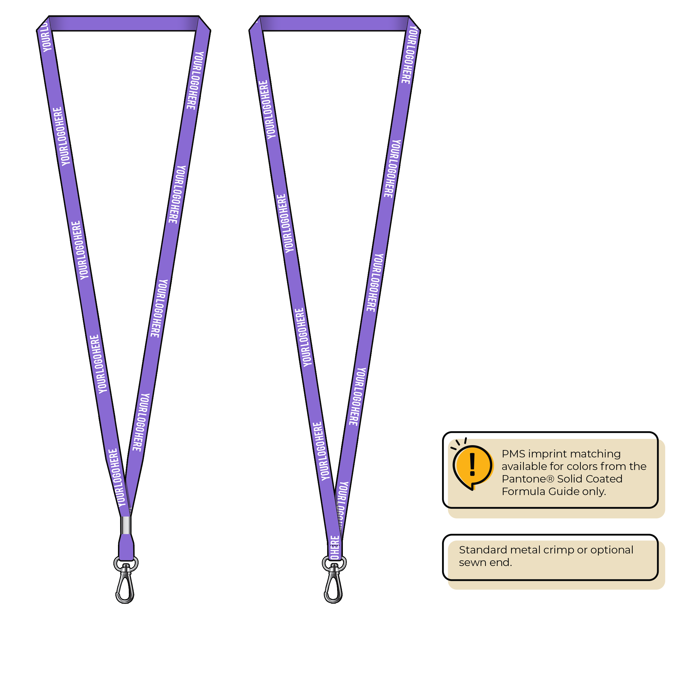 BHN011 | 3/8" Neon MicroWeave Silkscreen Lanyards :: NON-STANDARD END ATTACHMENTS