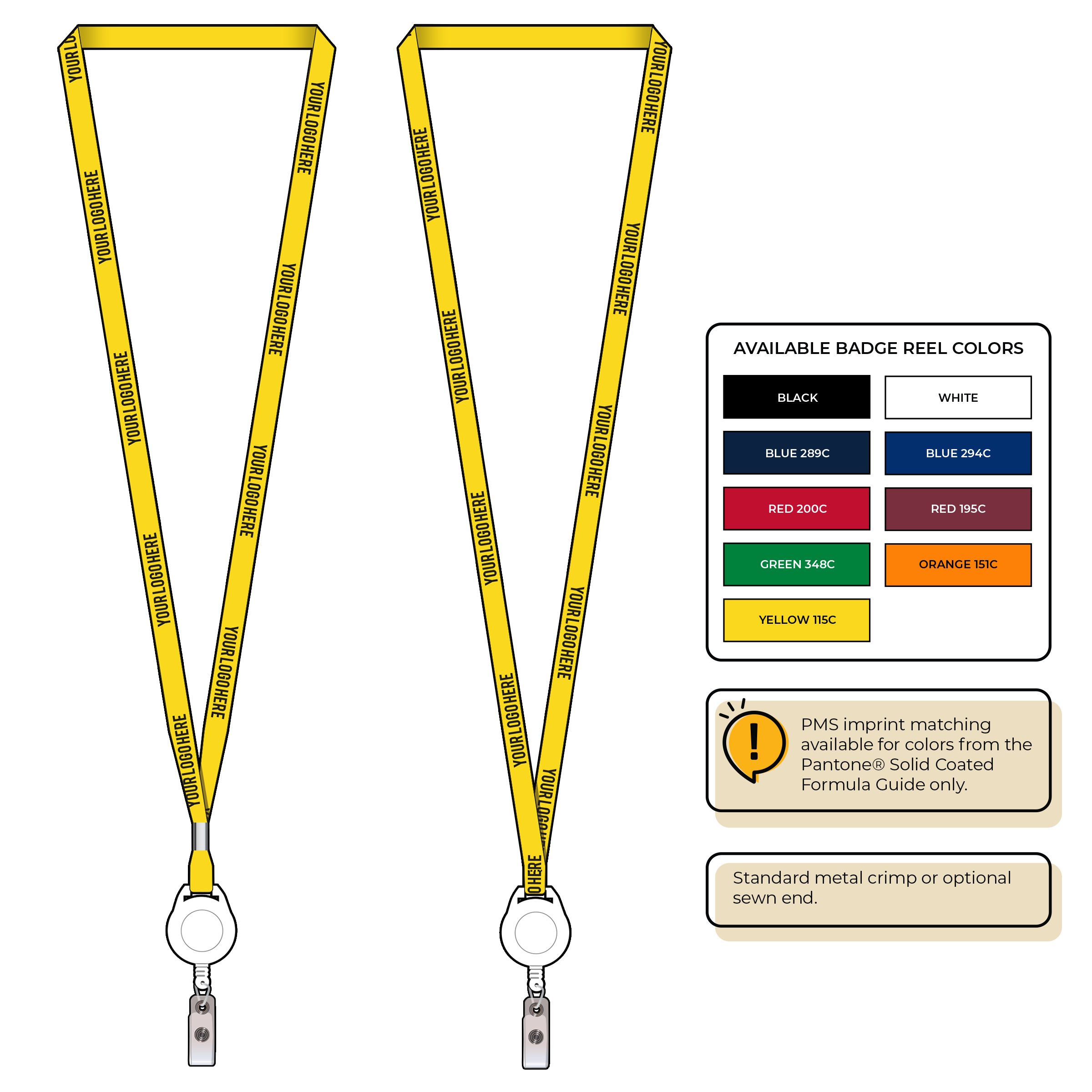 BH0011 | 3/8" MicroWeave Silkscreen Lanyards :: NON-STANDARD END ATTACHMENTS