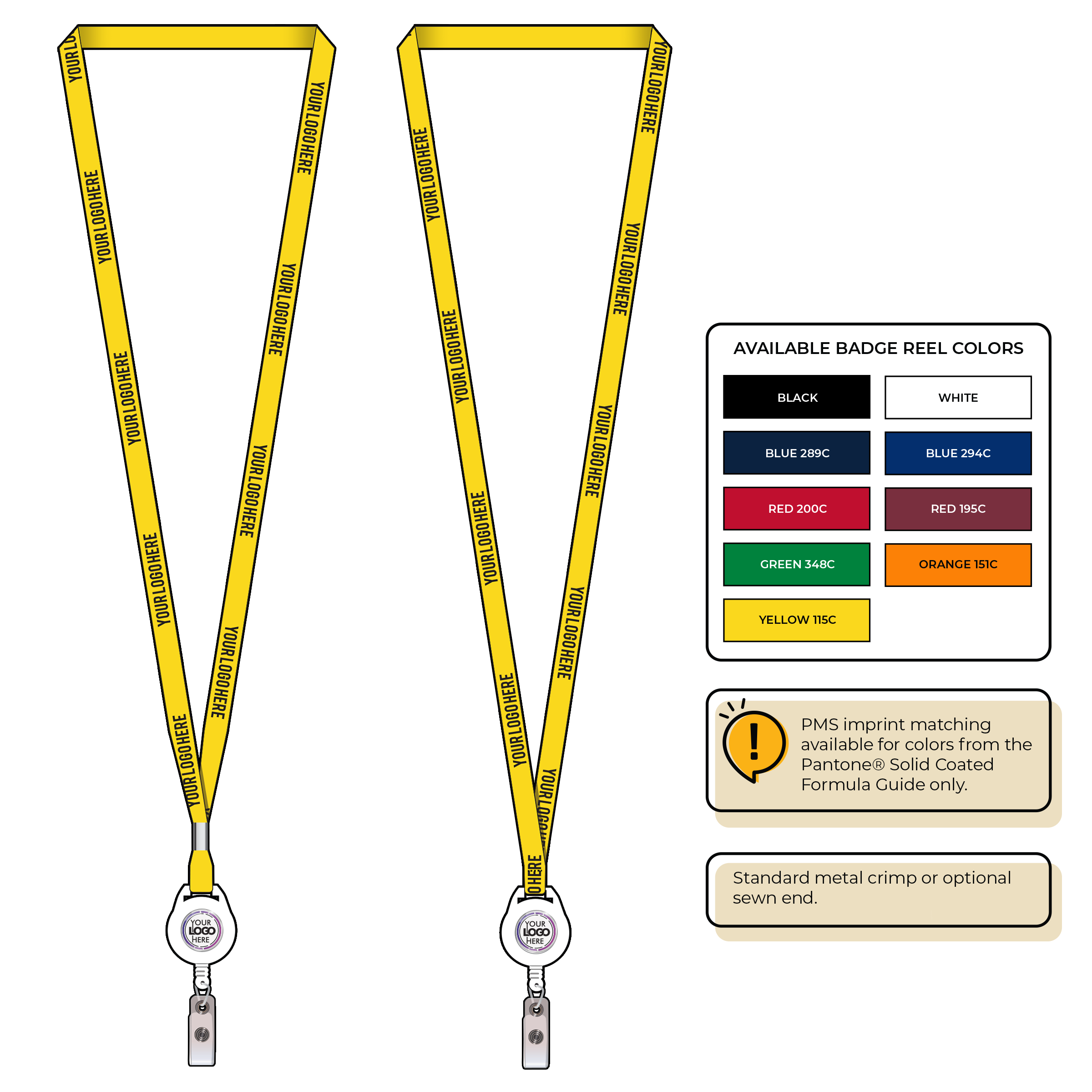 BH0011 | 3/8" MicroWeave Silkscreen Lanyards :: NON-STANDARD END ATTACHMENTS
