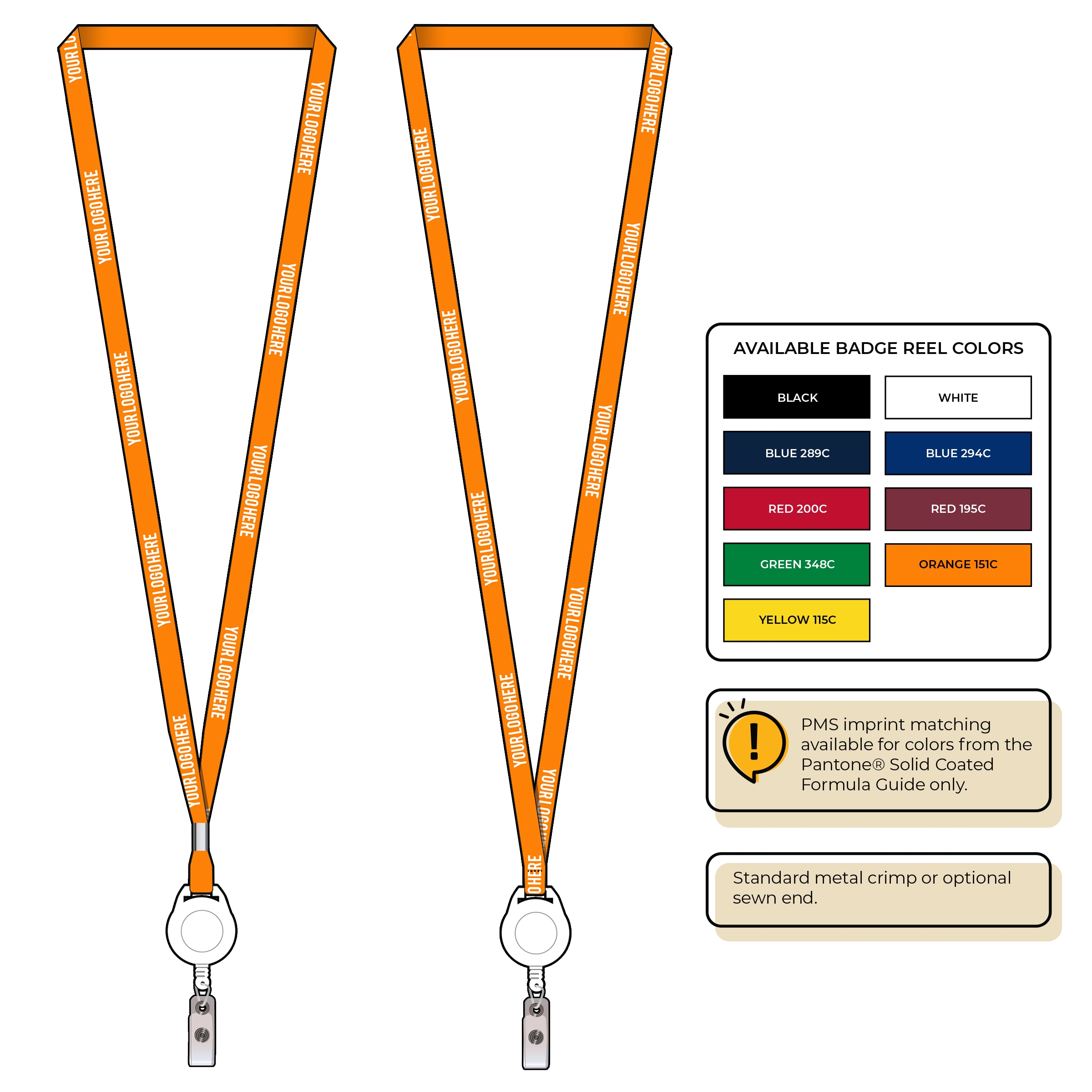 BH0011 | 3/8" MicroWeave Silkscreen Lanyards :: NON-STANDARD END ATTACHMENTS