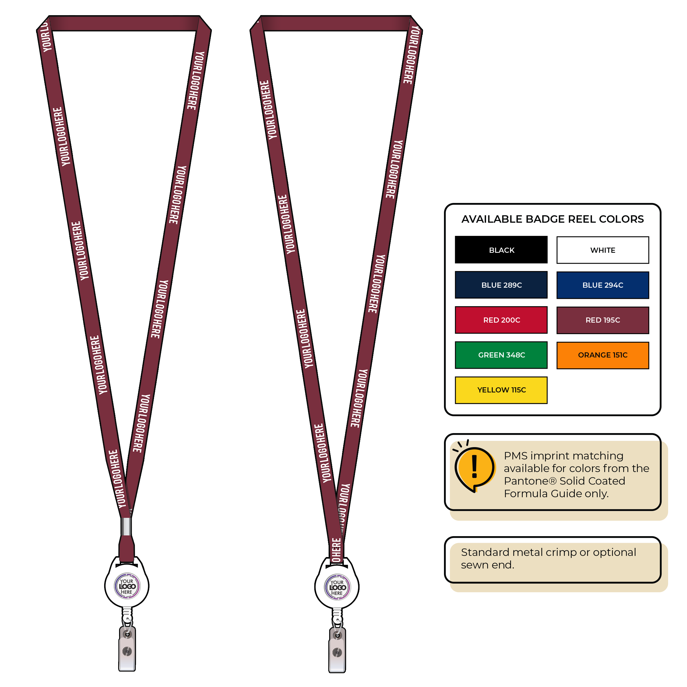 BH0011 | 3/8" MicroWeave Silkscreen Lanyards :: NON-STANDARD END ATTACHMENTS