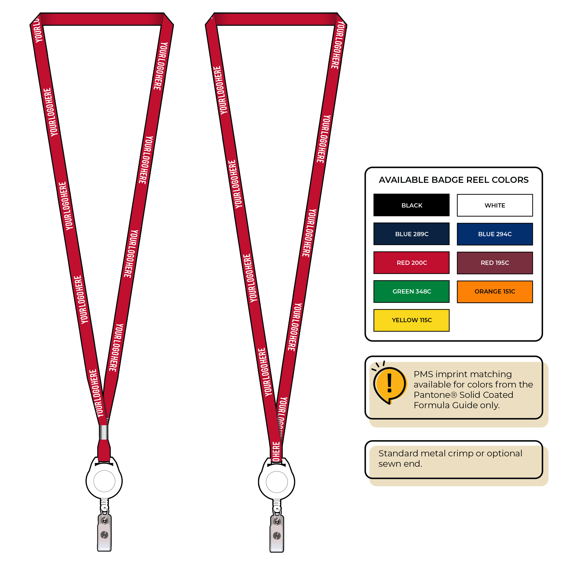 BH0011 | 3/8" MicroWeave Silkscreen Lanyards :: NON-STANDARD END ATTACHMENTS