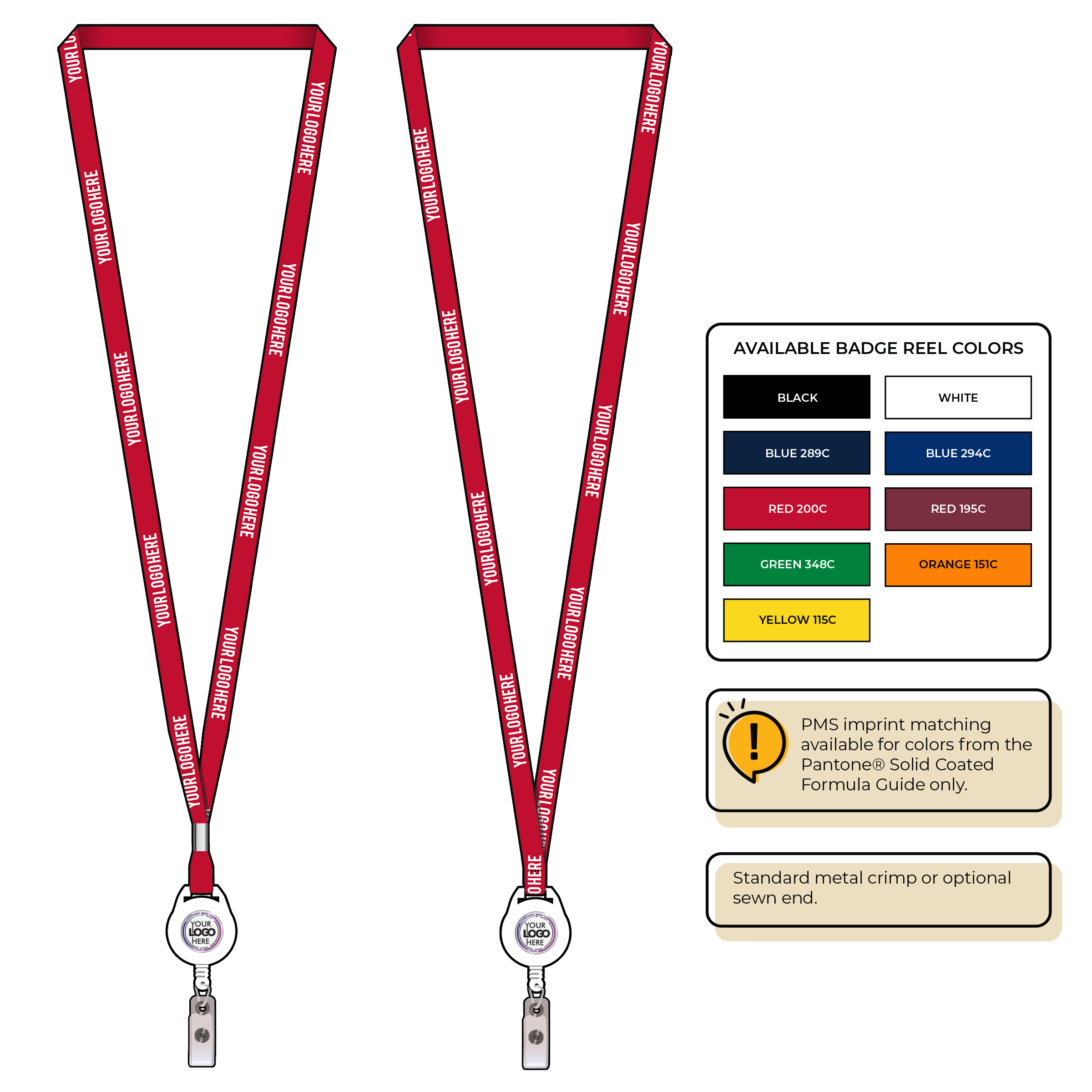BH0011 | 3/8" MicroWeave Silkscreen Lanyards :: NON-STANDARD END ATTACHMENTS