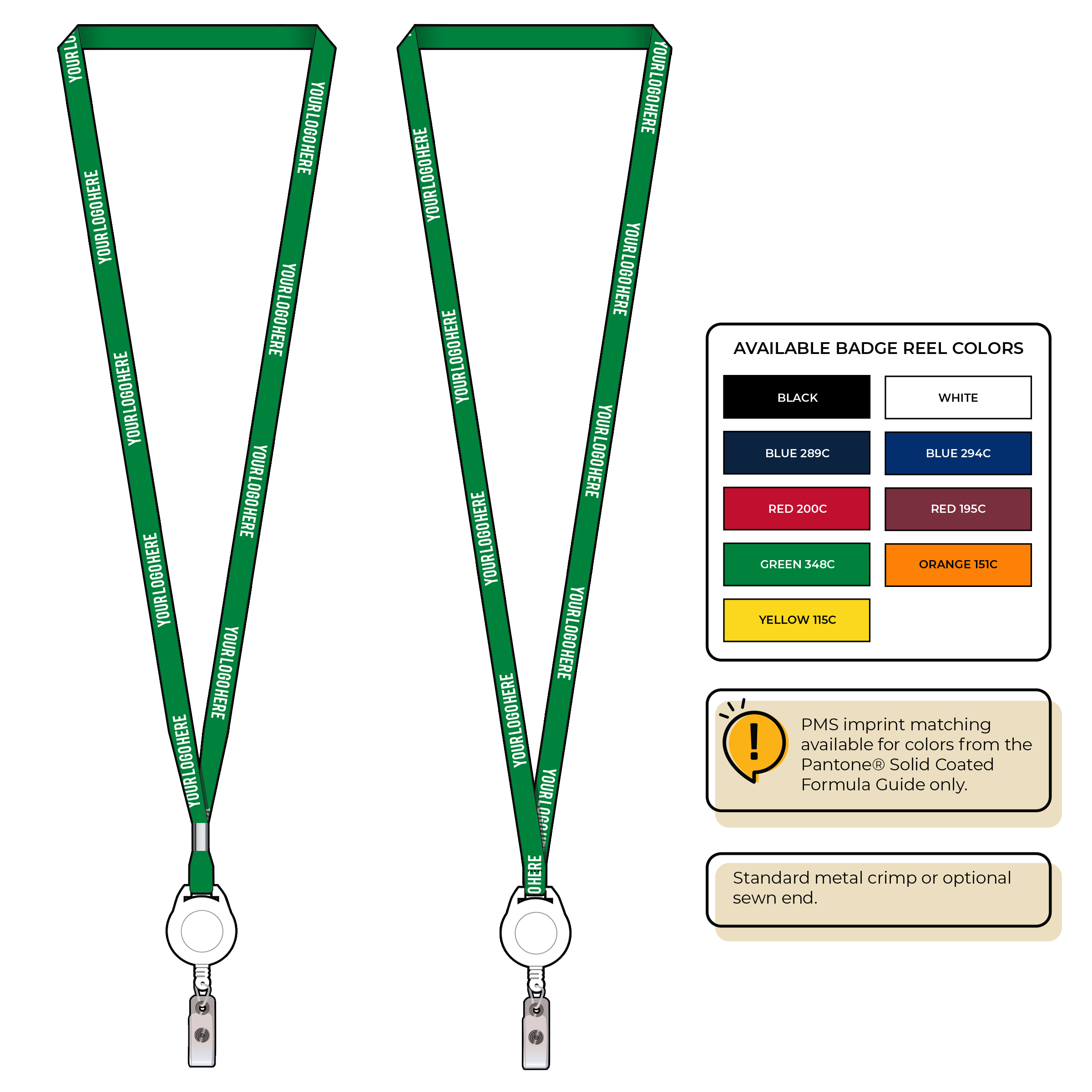 BH0011 | 3/8" MicroWeave Silkscreen Lanyards :: NON-STANDARD END ATTACHMENTS
