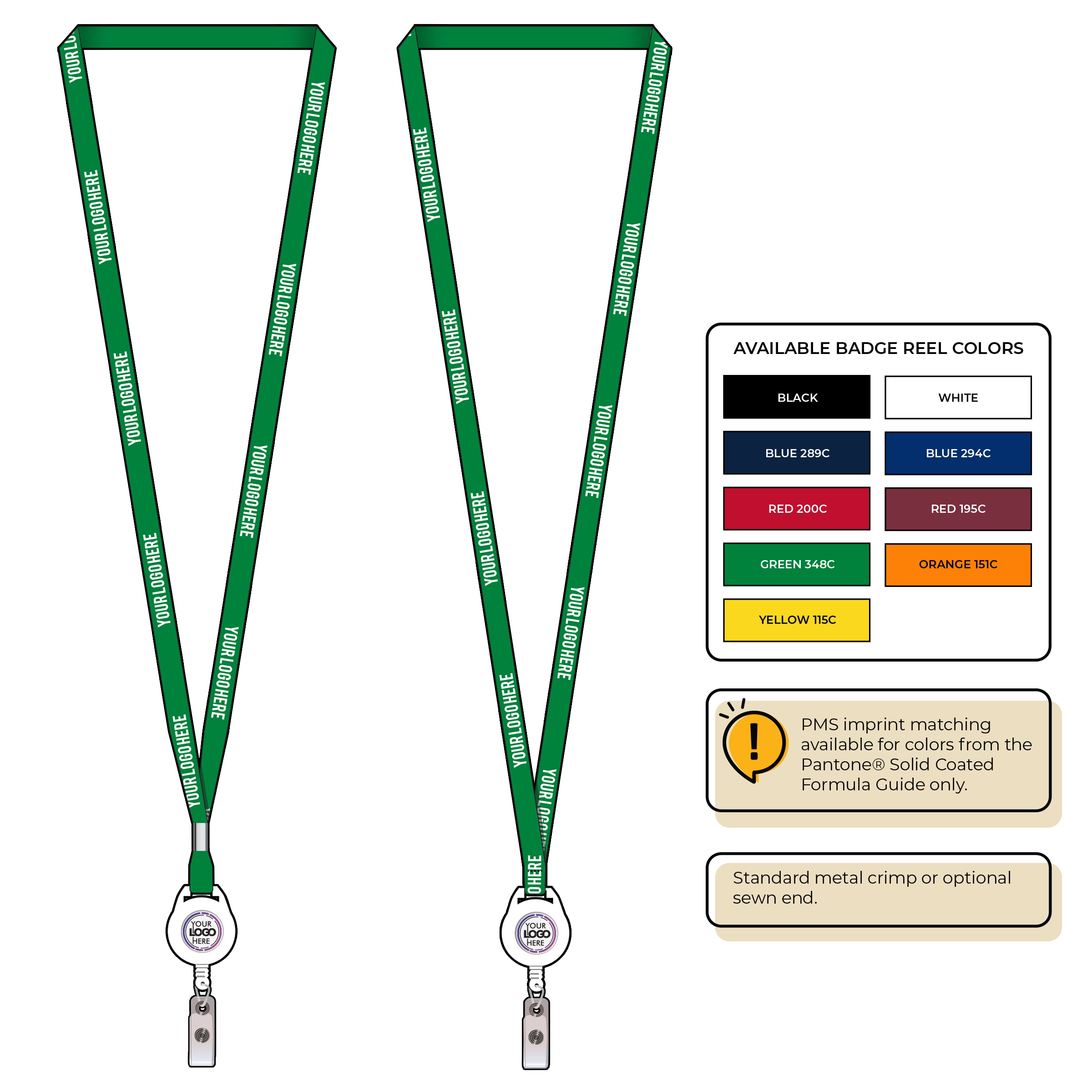 BH0011 | 3/8" MicroWeave Silkscreen Lanyards :: NON-STANDARD END ATTACHMENTS