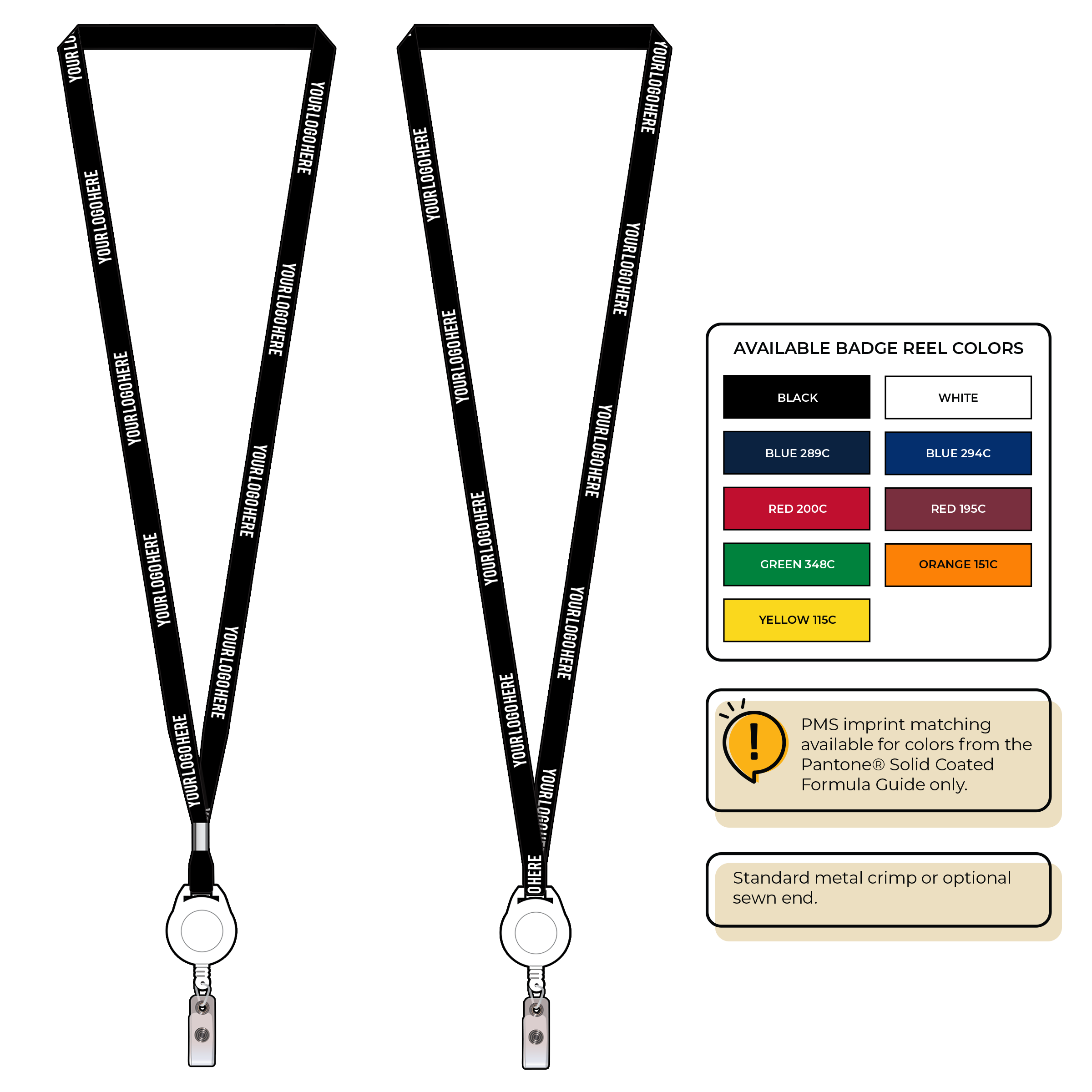 BH0011 | 3/8" MicroWeave Silkscreen Lanyards :: NON-STANDARD END ATTACHMENTS