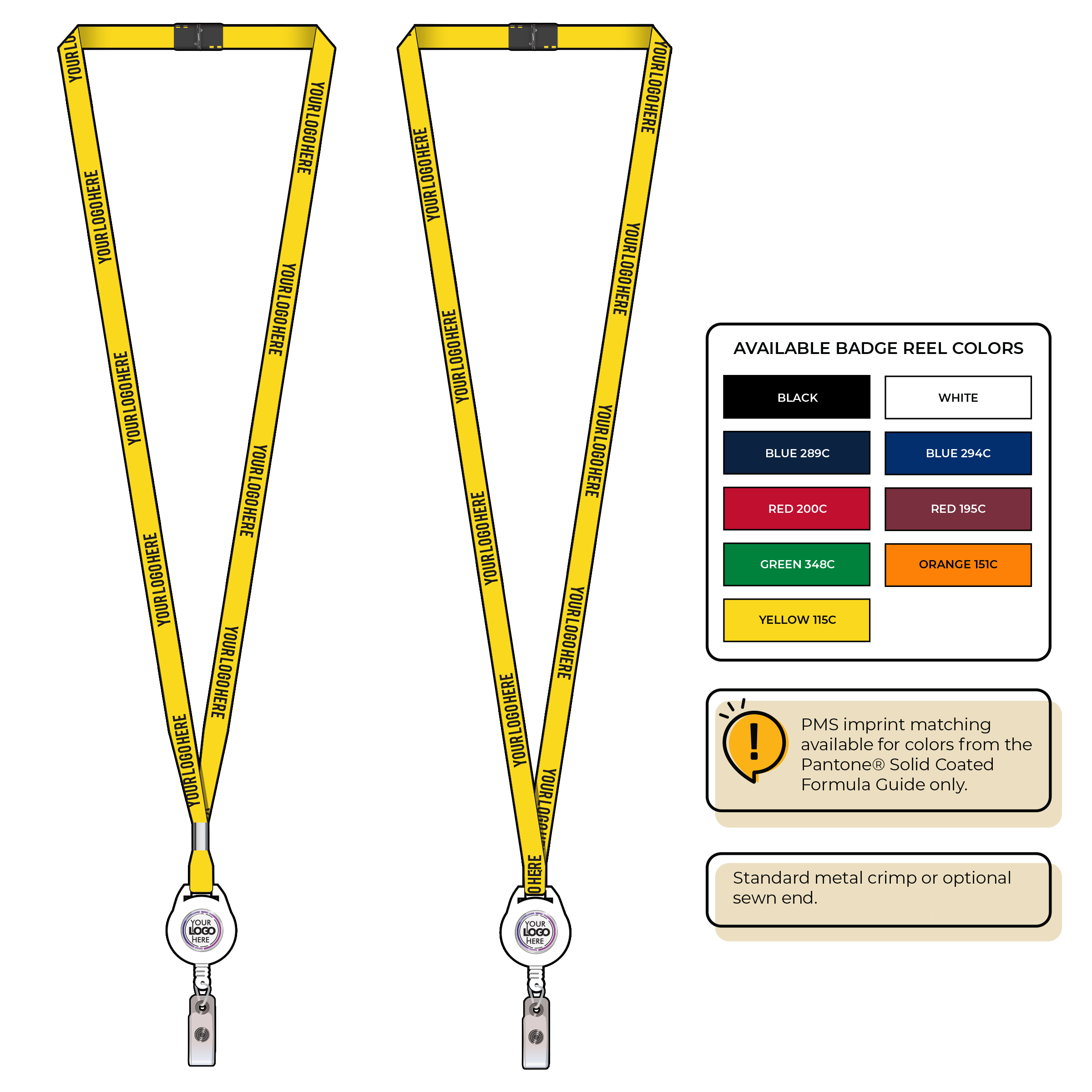 BH0011 | 3/8" MicroWeave Silkscreen Lanyards :: NON-STANDARD END ATTACHMENTS