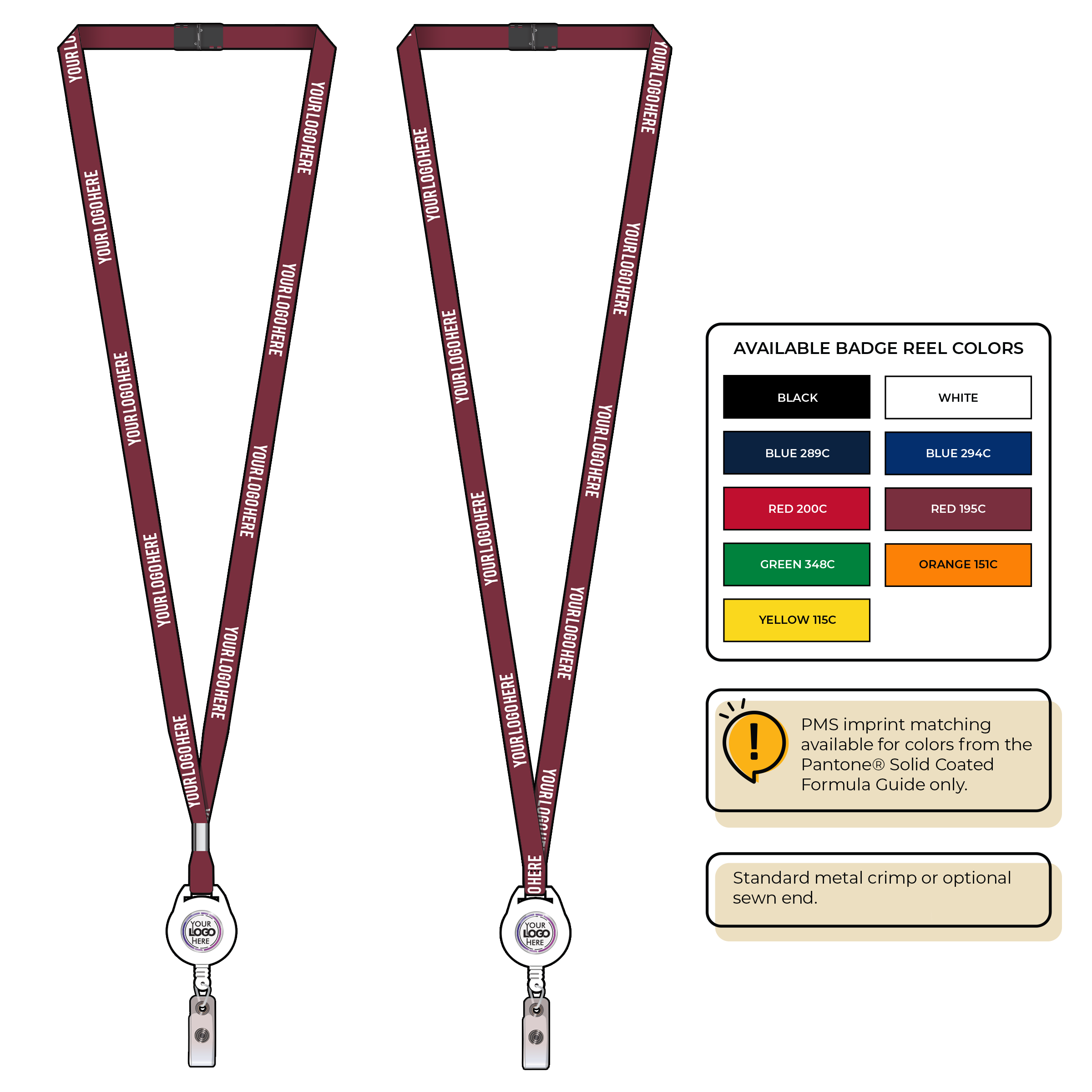 BH0011 | 3/8" MicroWeave Silkscreen Lanyards :: NON-STANDARD END ATTACHMENTS