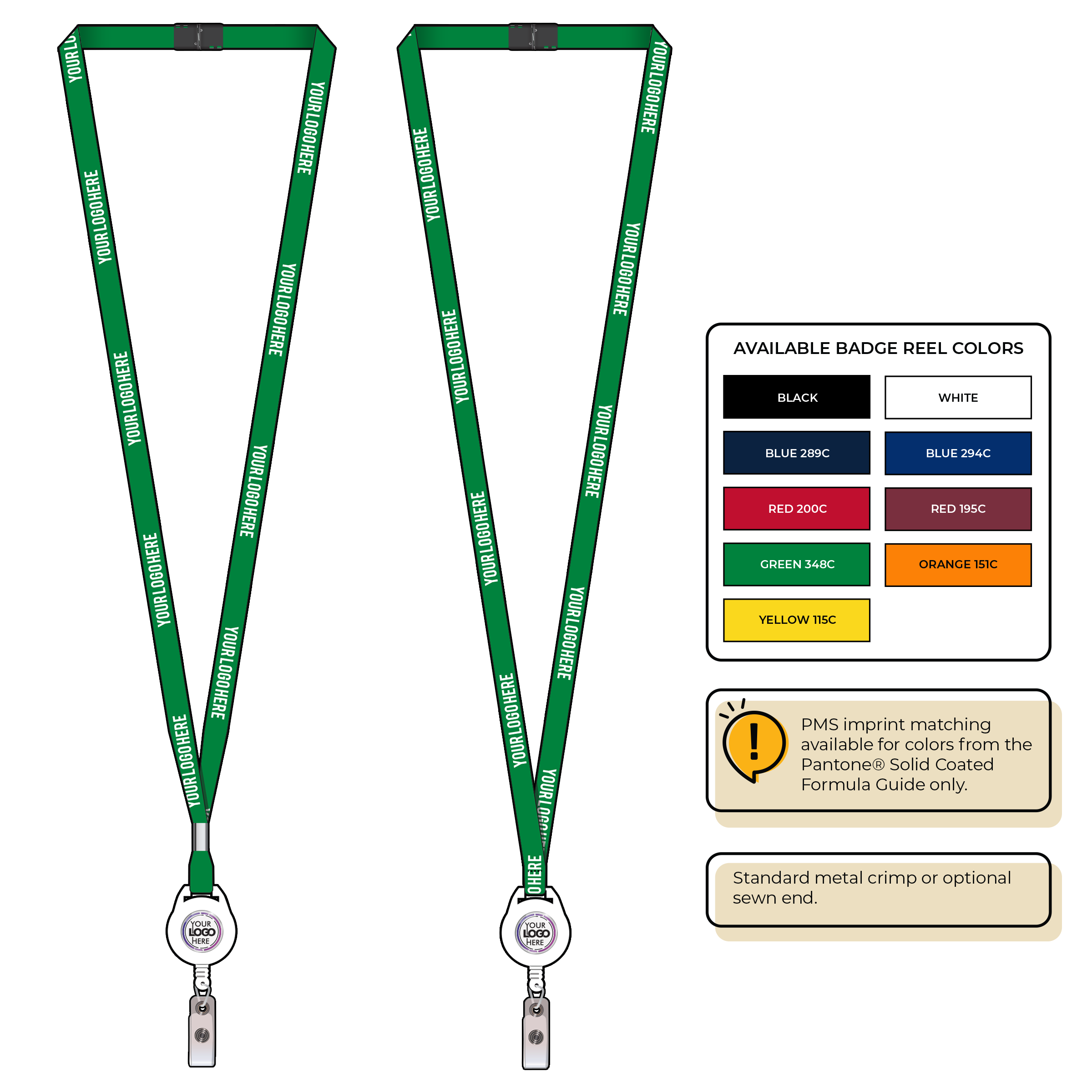 BH0011 | 3/8" MicroWeave Silkscreen Lanyards :: NON-STANDARD END ATTACHMENTS