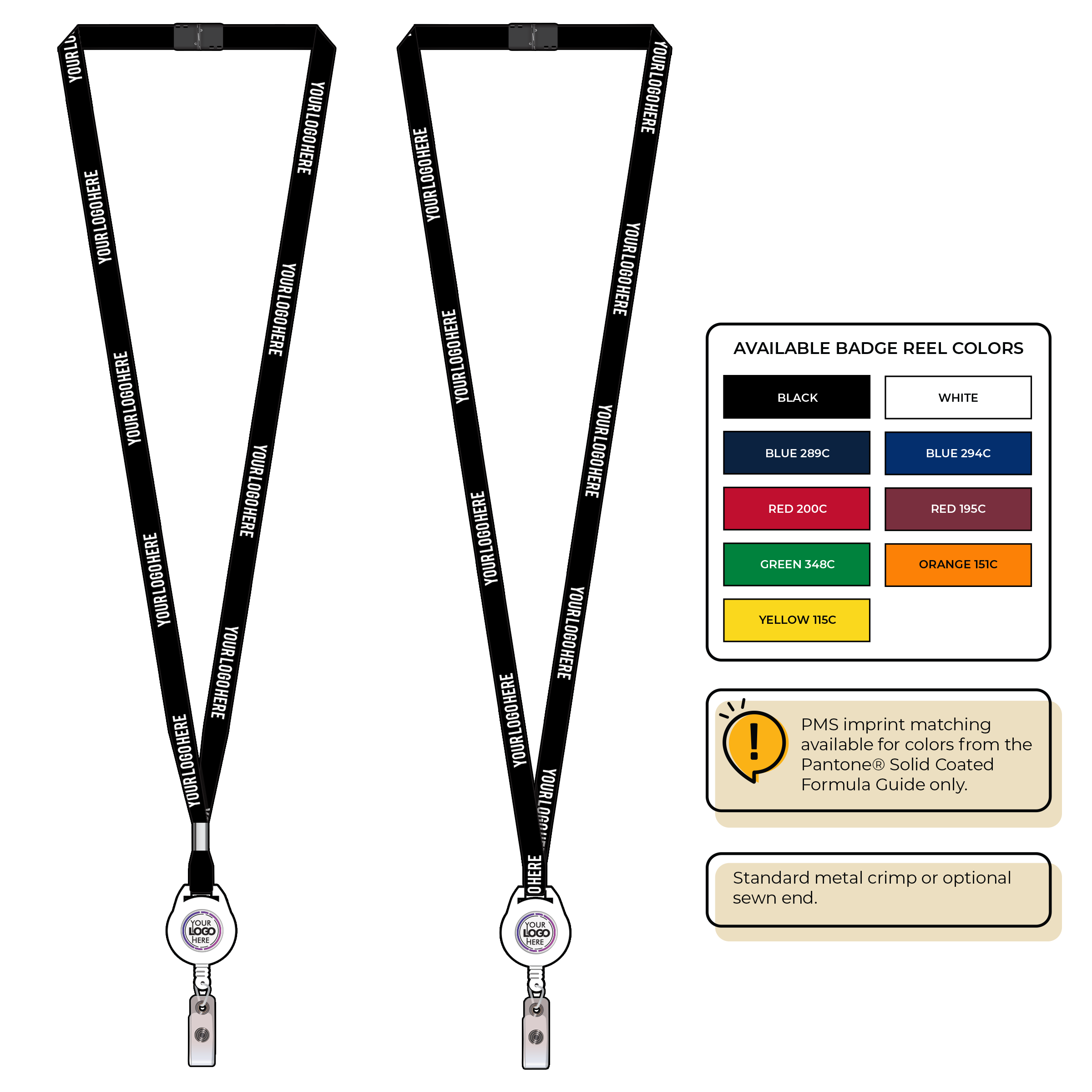BH0011 | 3/8" MicroWeave Silkscreen Lanyards :: NON-STANDARD END ATTACHMENTS
