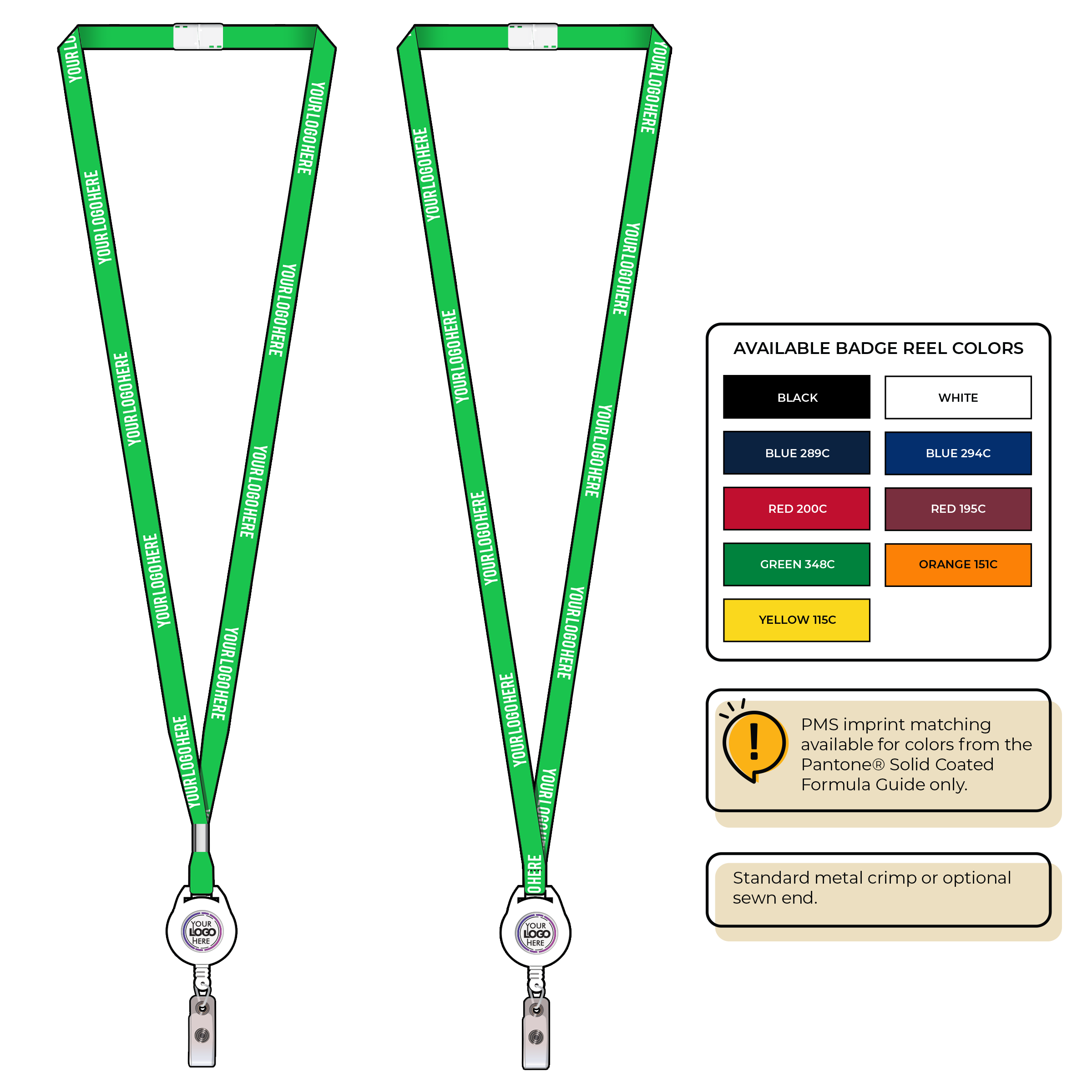BHN011 | 3/8" Neon MicroWeave Silkscreen Lanyards :: NON-STANDARD END ATTACHMENTS
