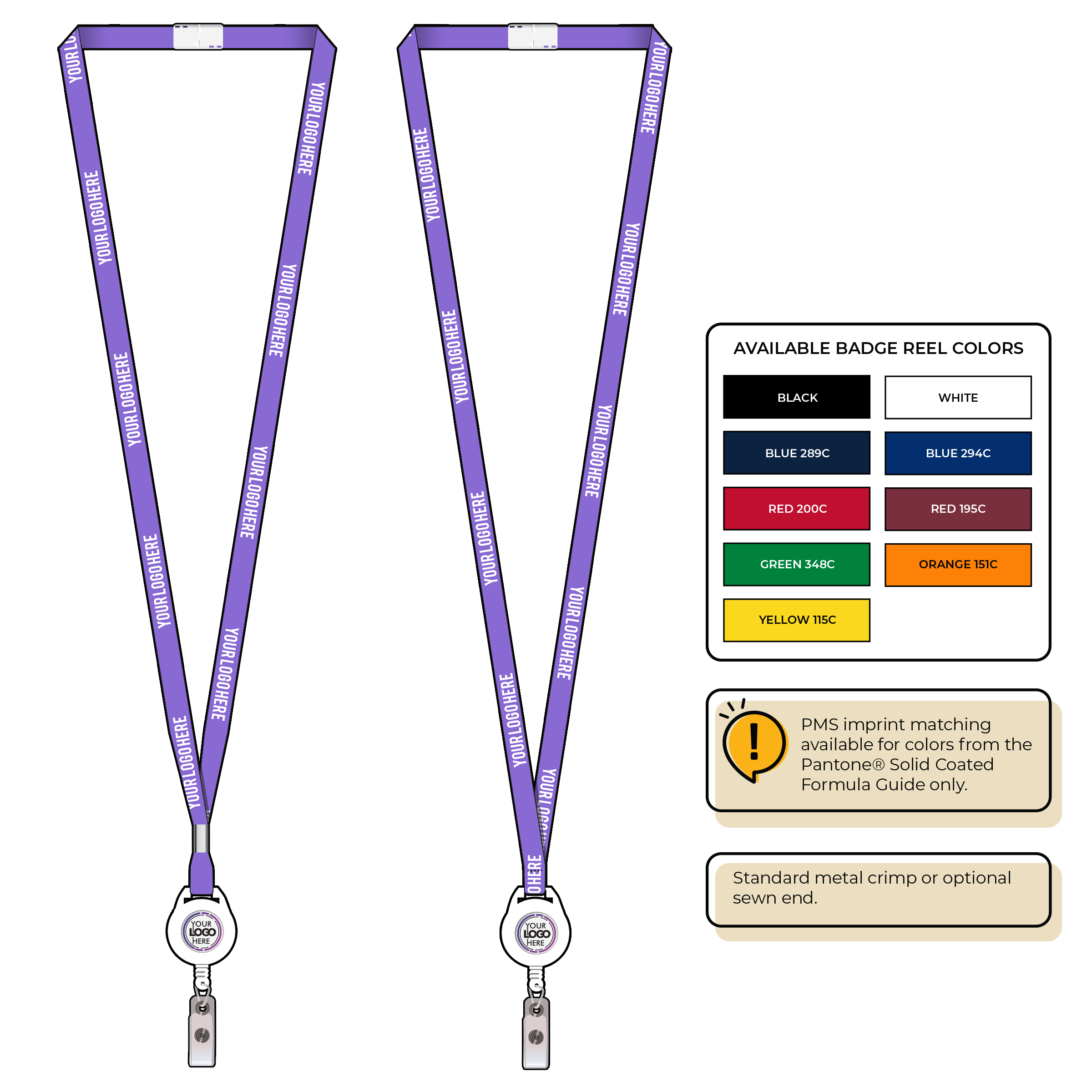 BHN011 | 3/8" Neon MicroWeave Silkscreen Lanyards :: NON-STANDARD END ATTACHMENTS