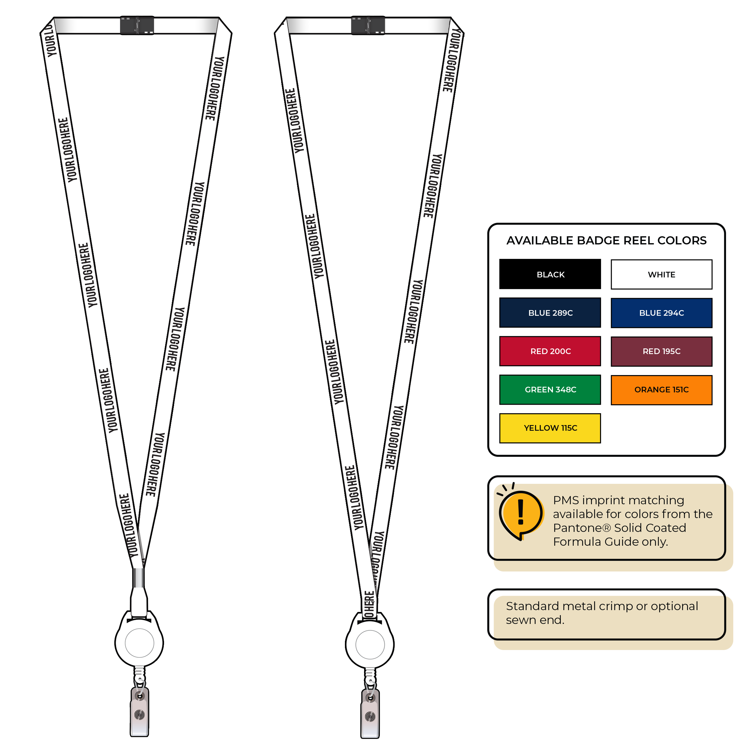 BH0011 | 3/8" MicroWeave Silkscreen Lanyards :: NON-STANDARD END ATTACHMENTS
