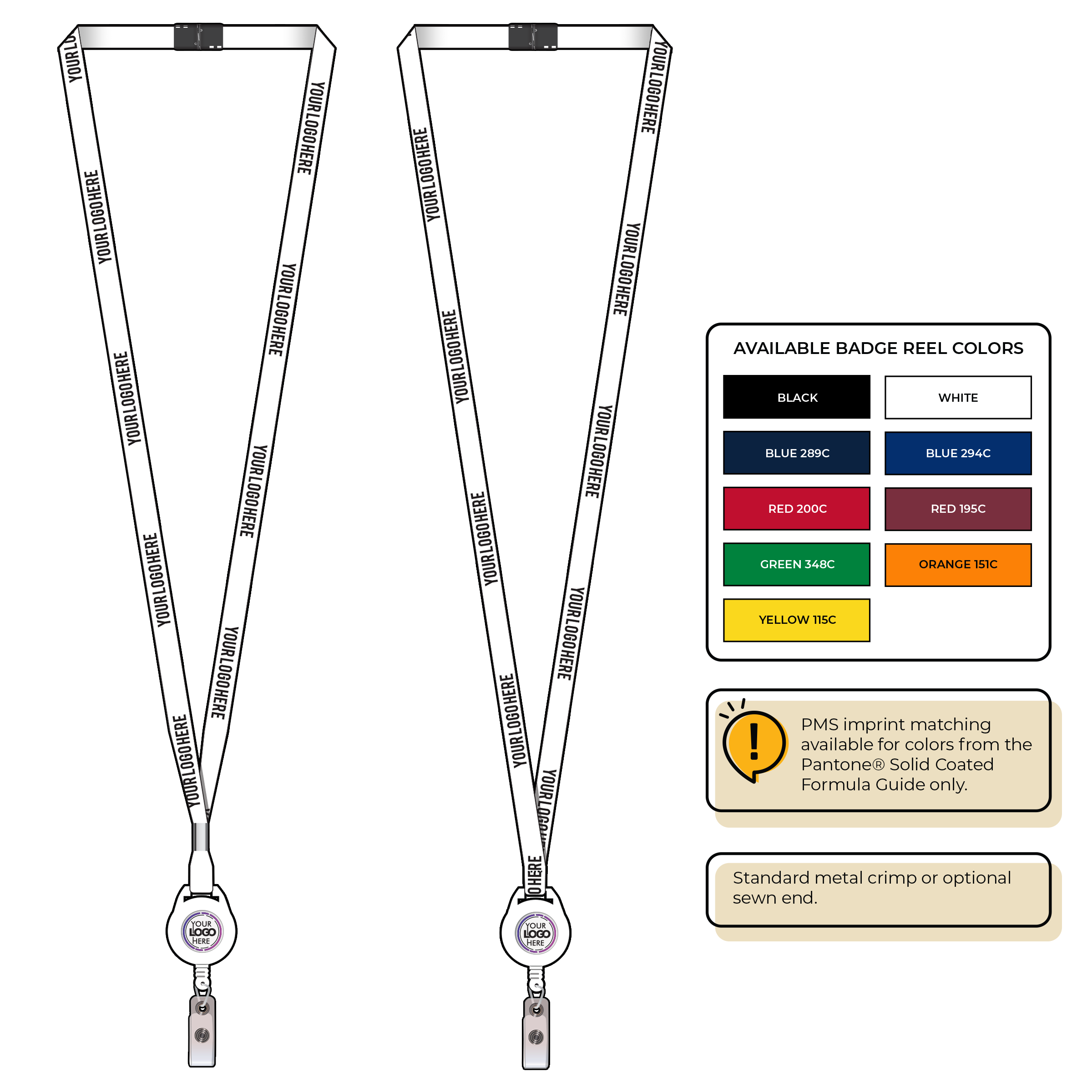 BH0011 | 3/8" MicroWeave Silkscreen Lanyards :: NON-STANDARD END ATTACHMENTS
