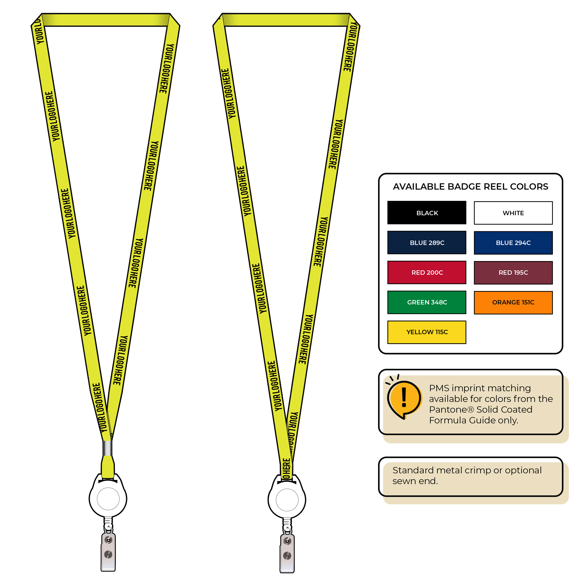 BHN011 | 3/8" Neon MicroWeave Silkscreen Lanyards :: NON-STANDARD END ATTACHMENTS