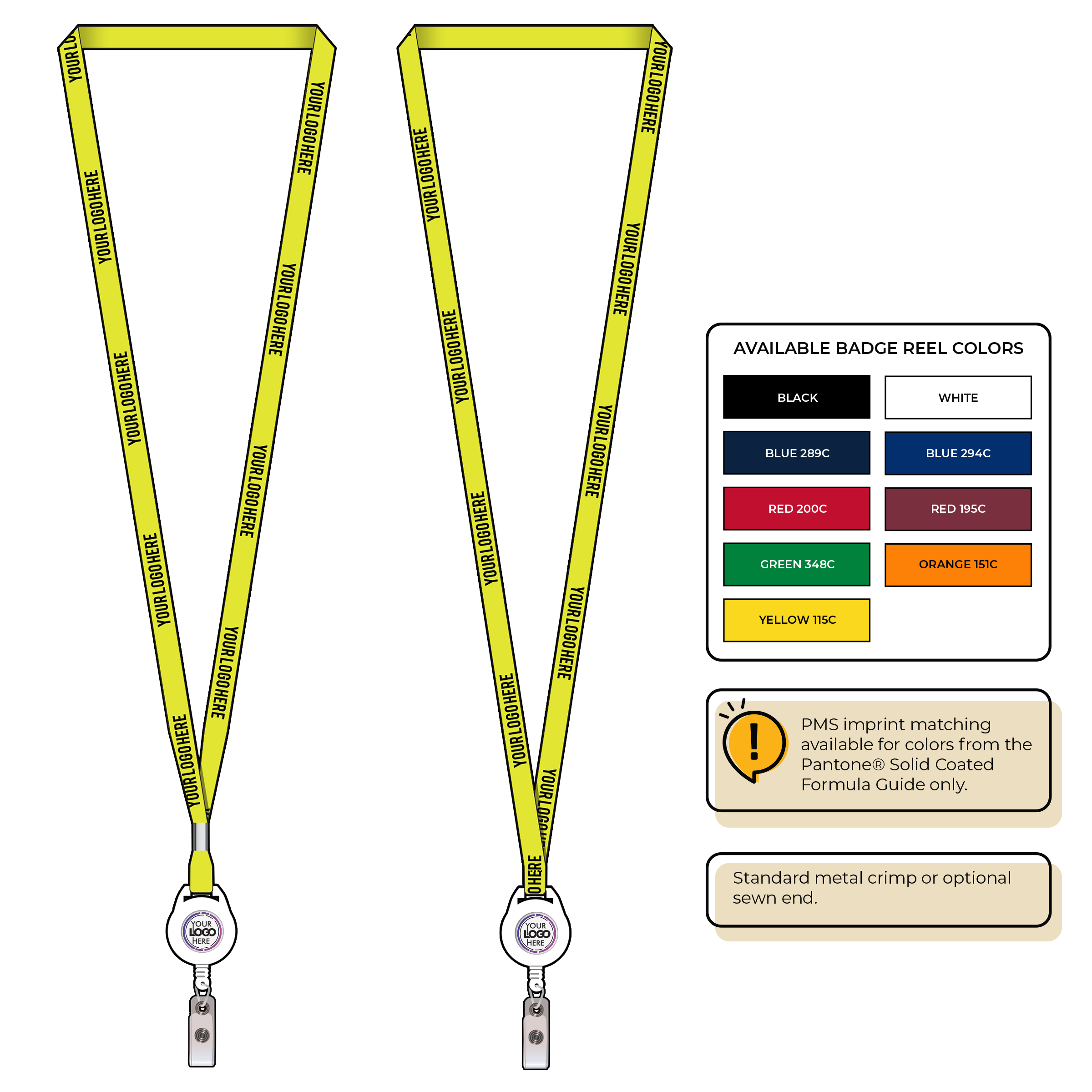 BHN011 | 3/8" Neon MicroWeave Silkscreen Lanyards :: NON-STANDARD END ATTACHMENTS