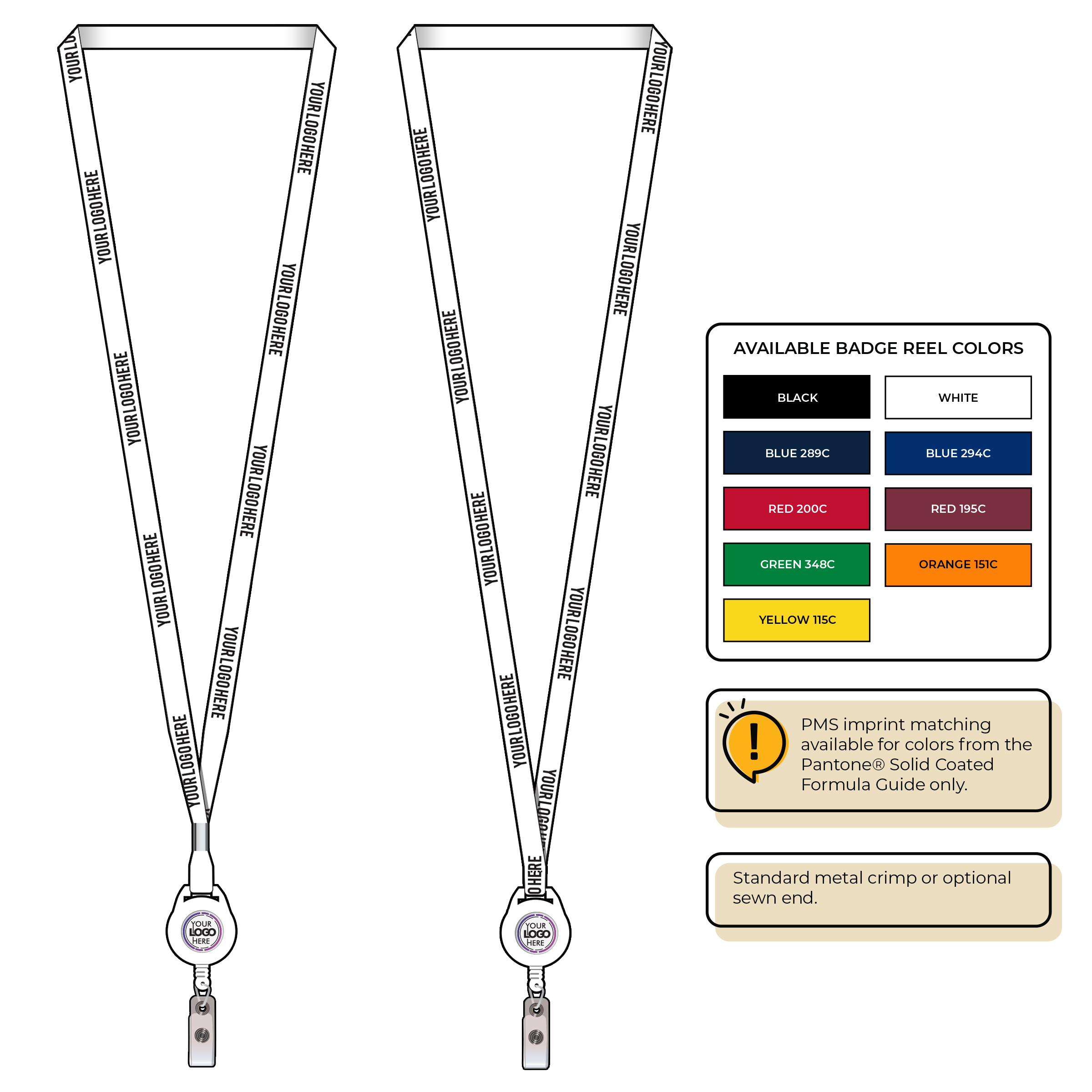 BH0011 | 3/8" MicroWeave Silkscreen Lanyards :: NON-STANDARD END ATTACHMENTS