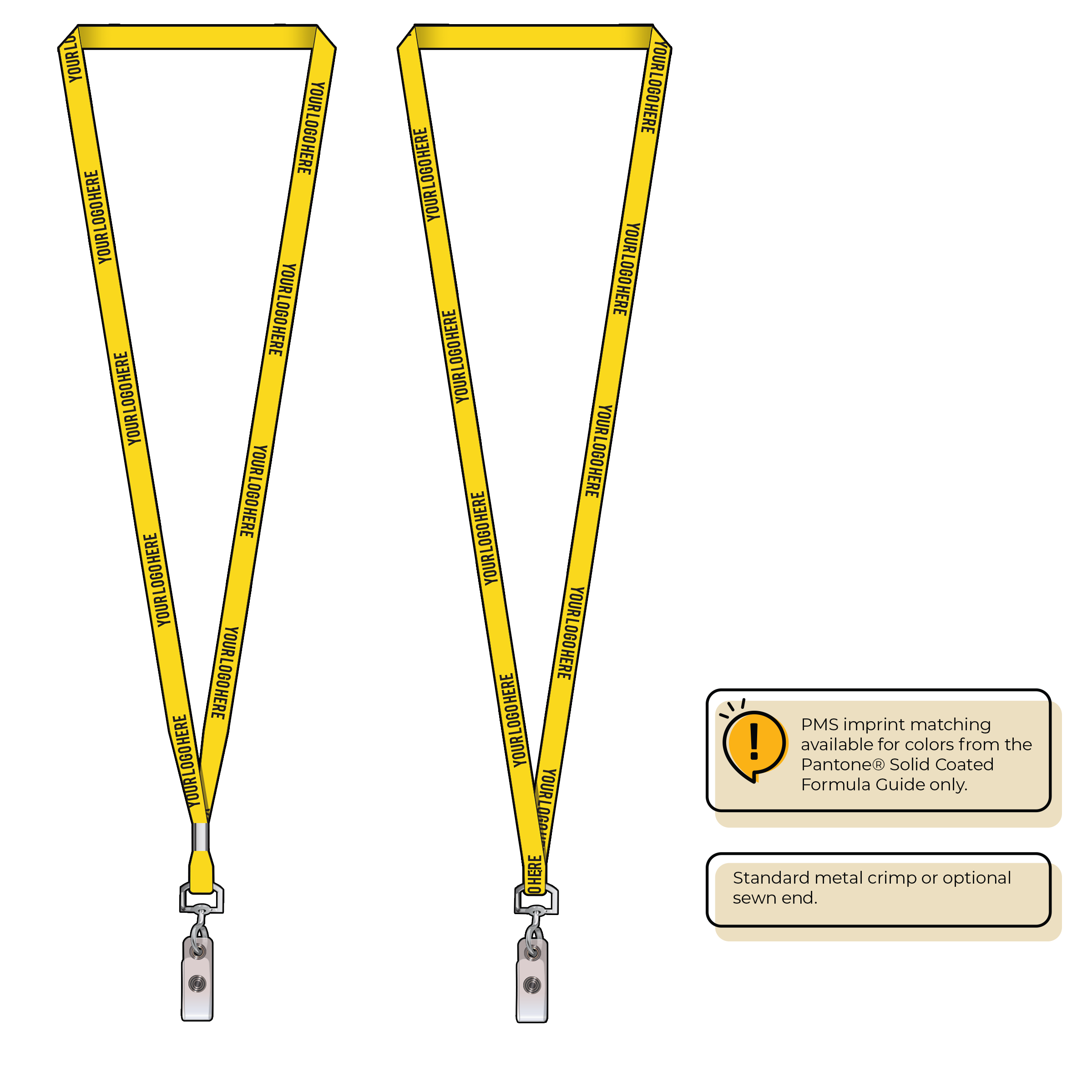 BH0011 | 3/8" MicroWeave Silkscreen Lanyards :: NON-STANDARD END ATTACHMENTS