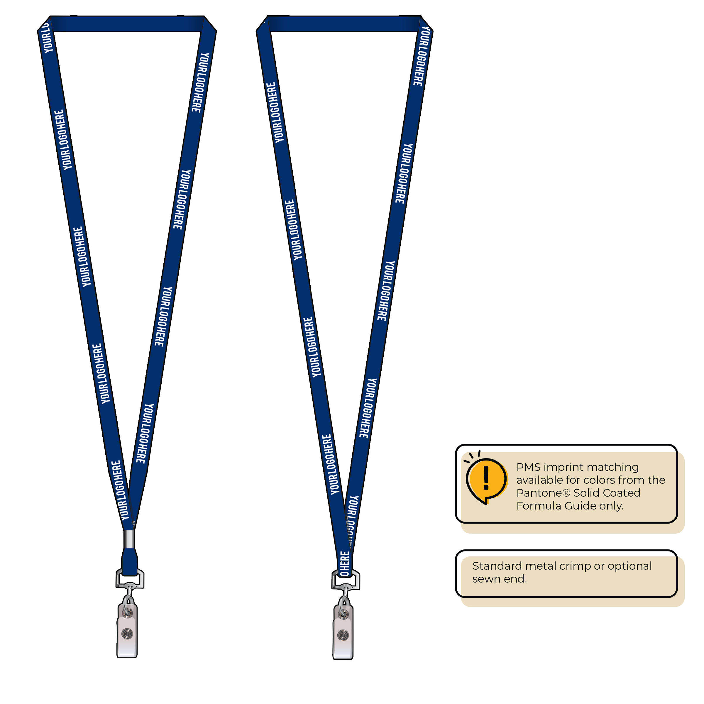 BH0011 | 3/8" MicroWeave Silkscreen Lanyards :: NON-STANDARD END ATTACHMENTS