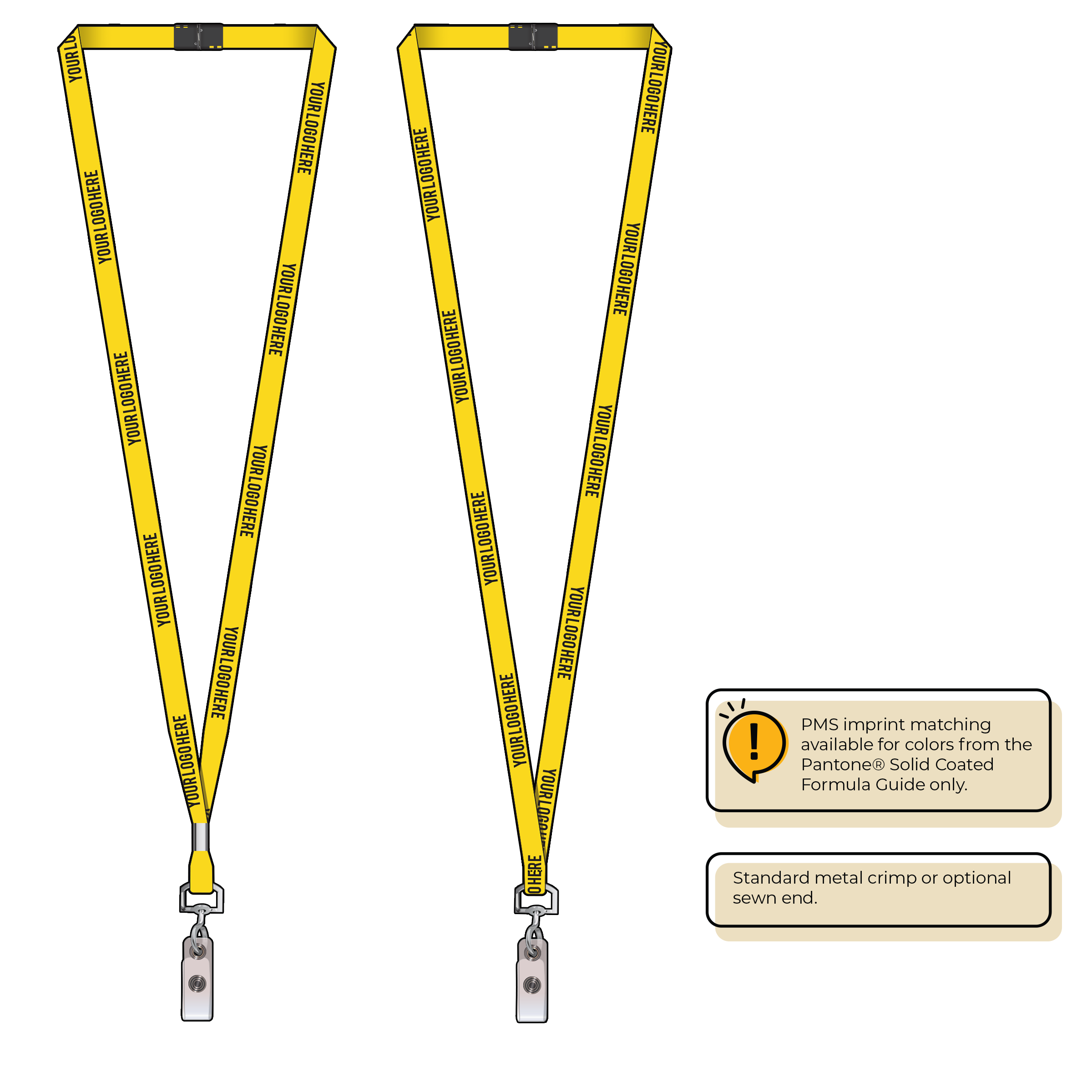 BH0011 | 3/8" MicroWeave Silkscreen Lanyards :: NON-STANDARD END ATTACHMENTS