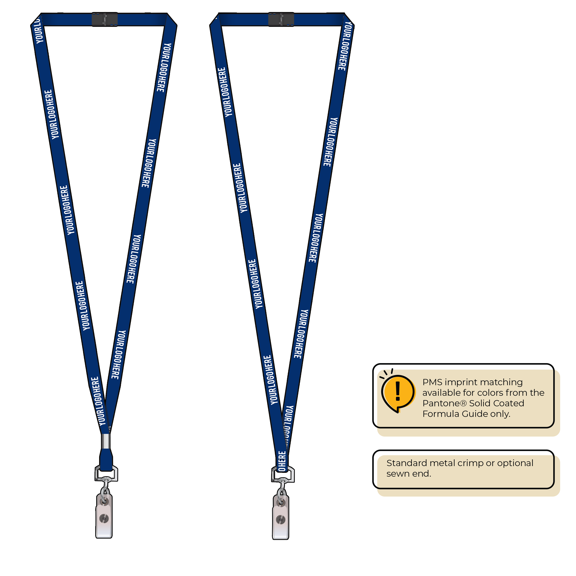 BH0011 | 3/8" MicroWeave Silkscreen Lanyards :: NON-STANDARD END ATTACHMENTS