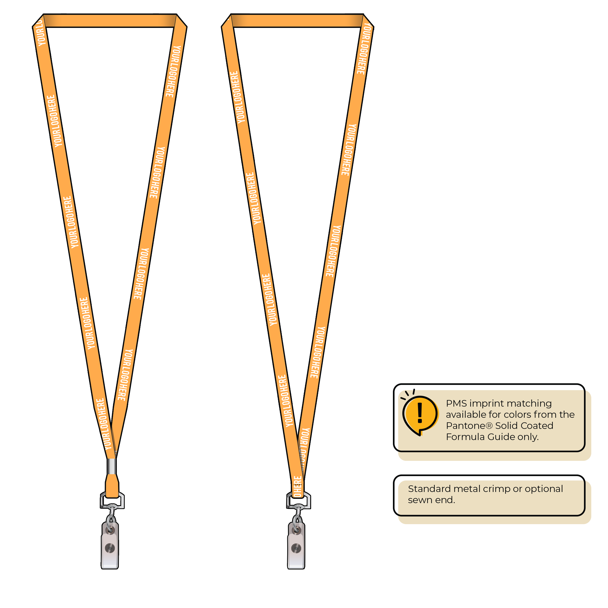 BHN011 | 3/8" Neon MicroWeave Silkscreen Lanyards :: NON-STANDARD END ATTACHMENTS