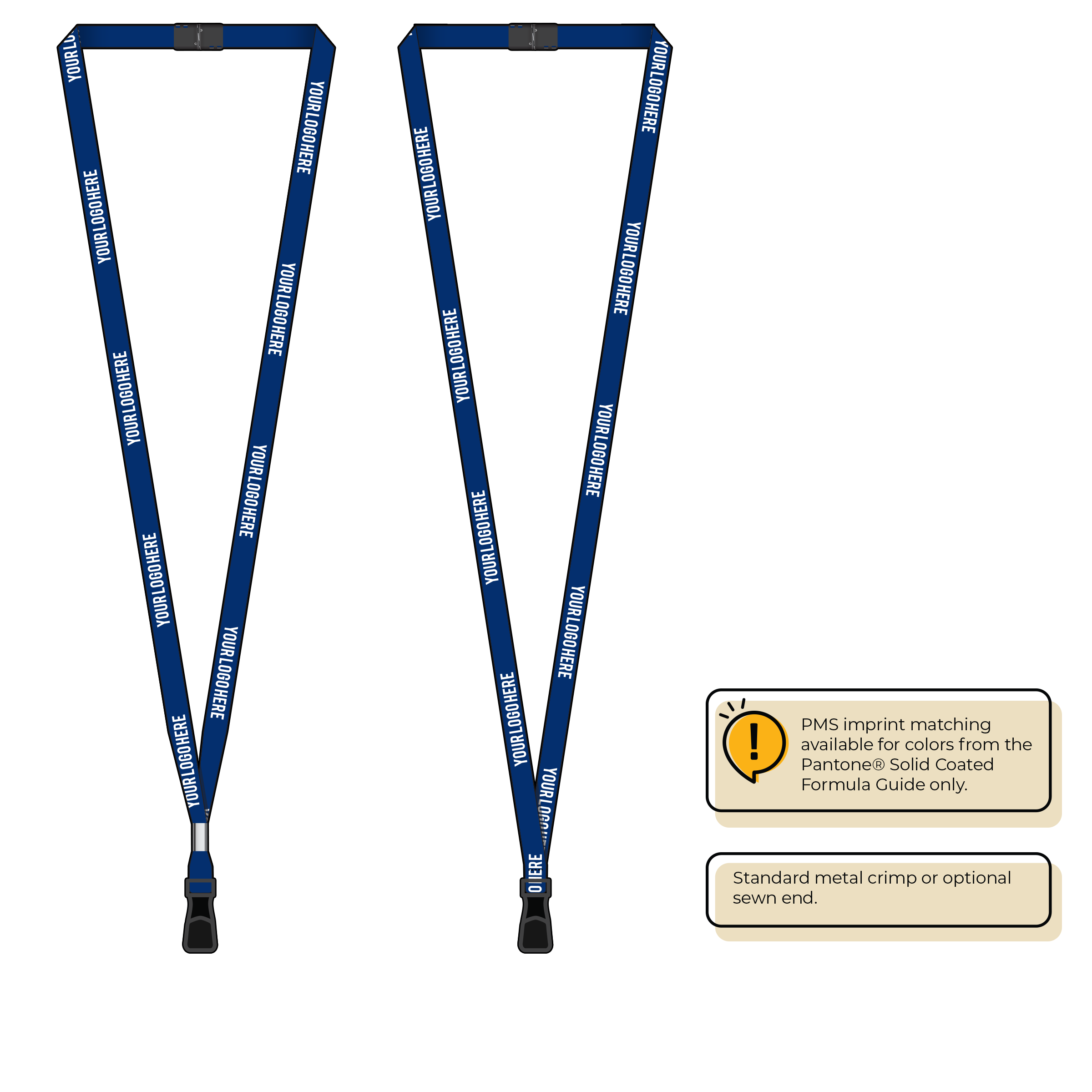 BHML3 | 3/8" Anti-Microbial Silkscreen Lanyards