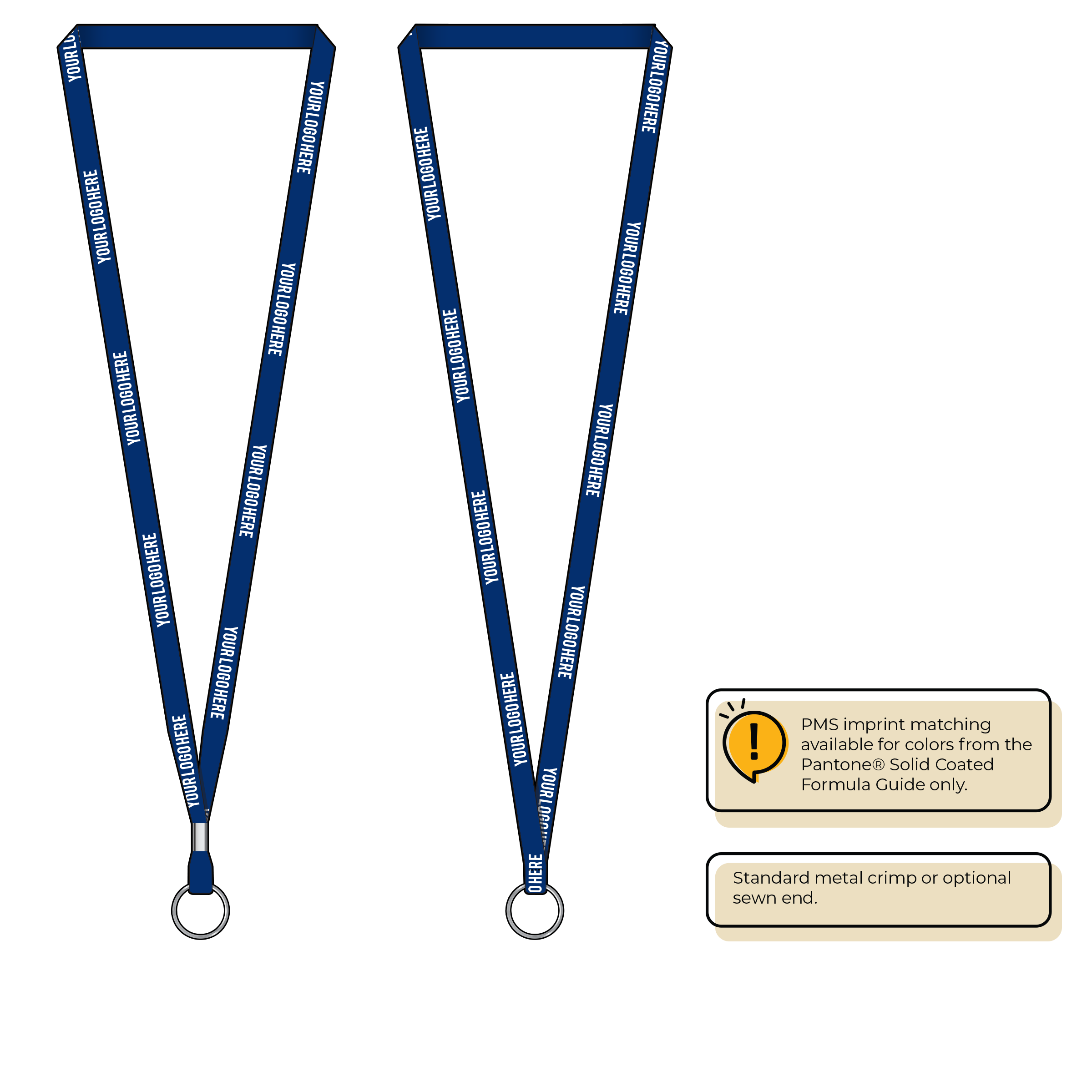 BH0011 | 3/8" MicroWeave Silkscreen Lanyards :: STANDARD END ATTACHMENTS