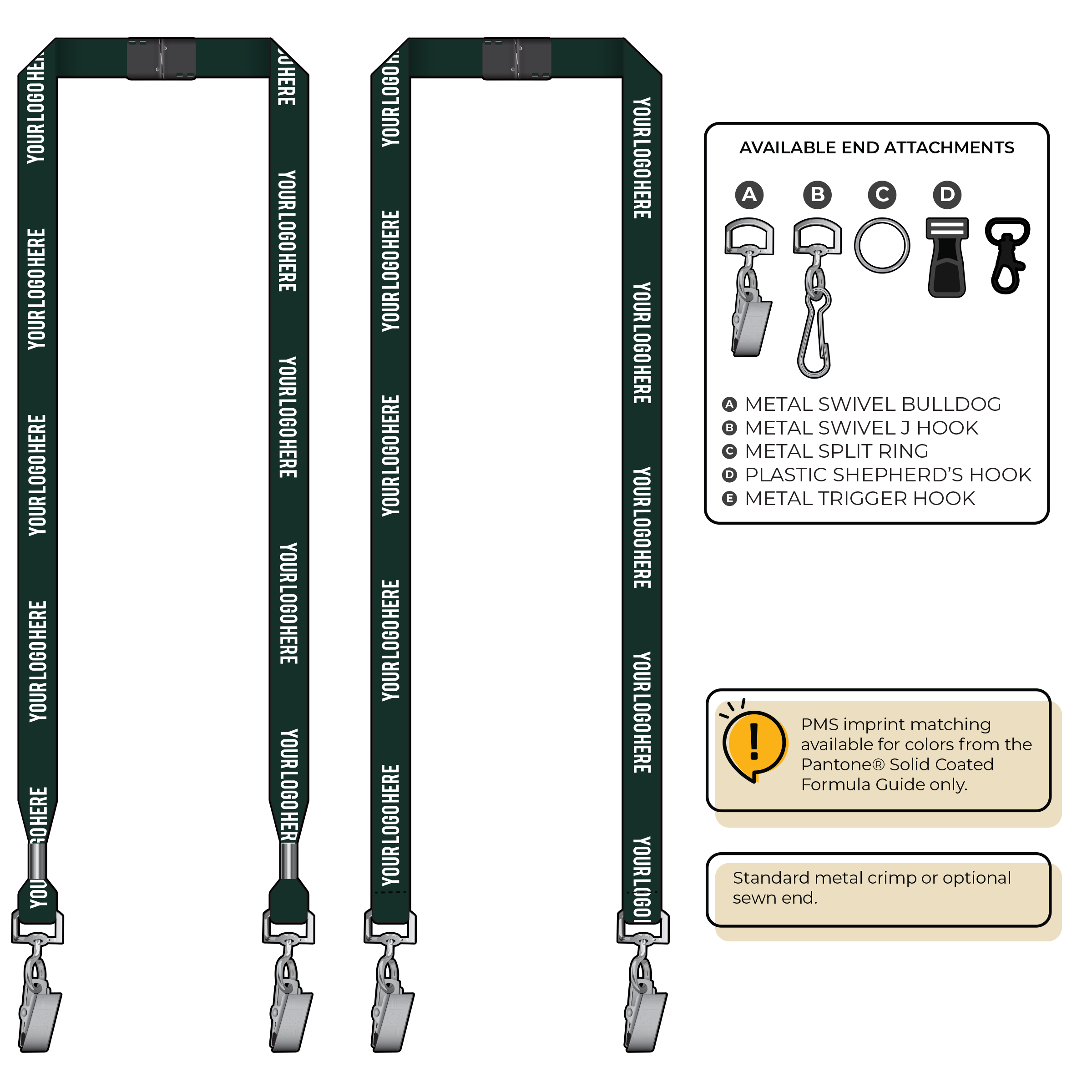 BH2065 | 5/8" P.E.T. Recycled Silkscreen Lanyards