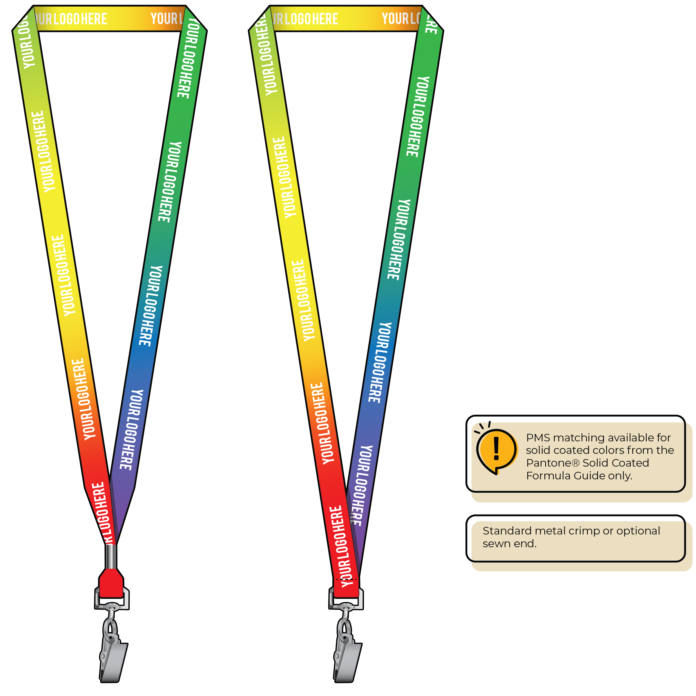 BH0002 | 5/8" Imported Dye Sublimation Lanyards