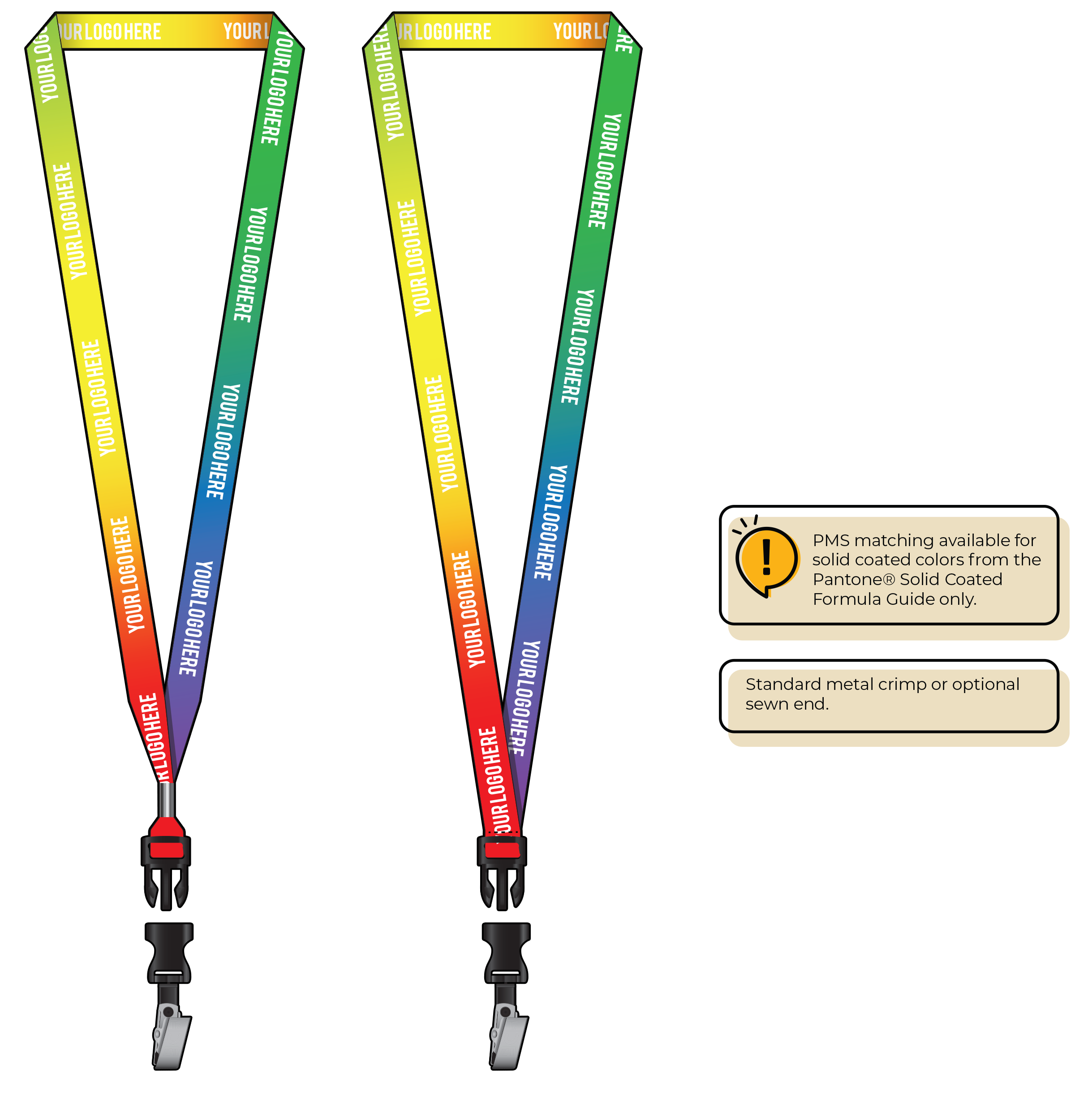 BH0002 | 5/8" Imported Dye Sublimation Lanyards